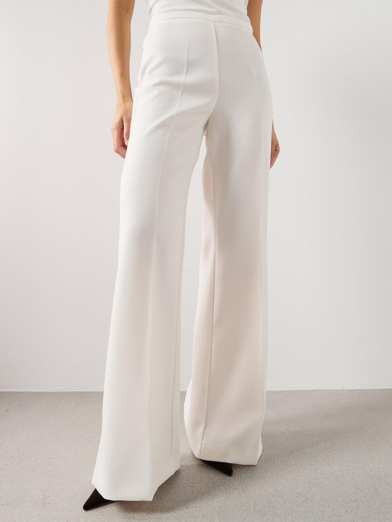 Mango High-waist Suits Trousers - Vanilla