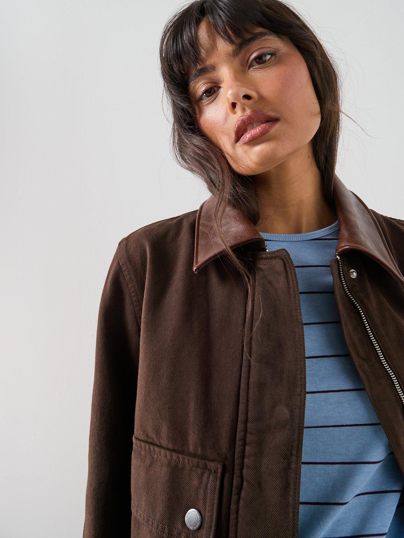 mango-denim-parka-with-contrasting-collar-brownoutfit