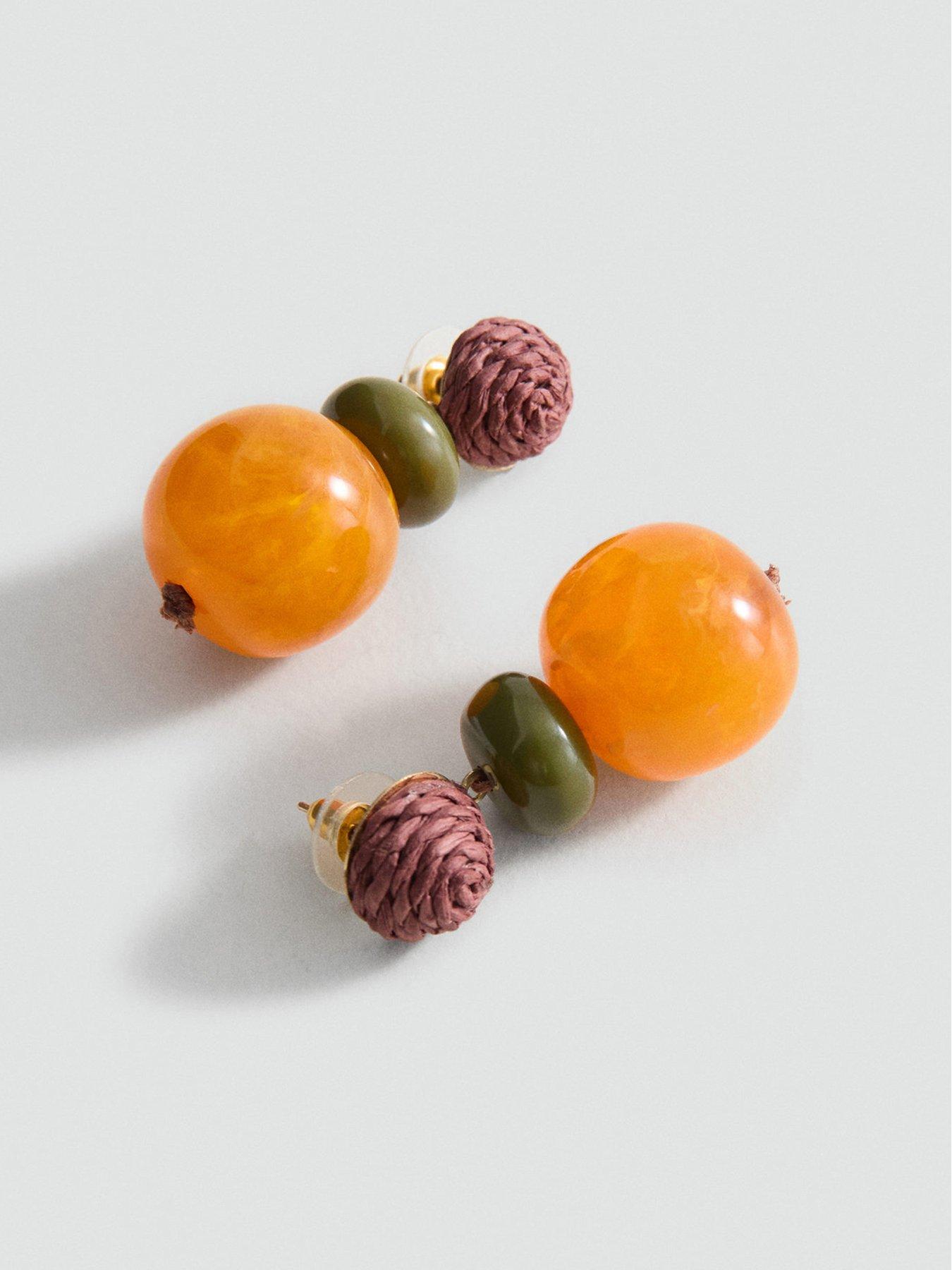 mango-combined-resin-hanging-earrings-orangeback