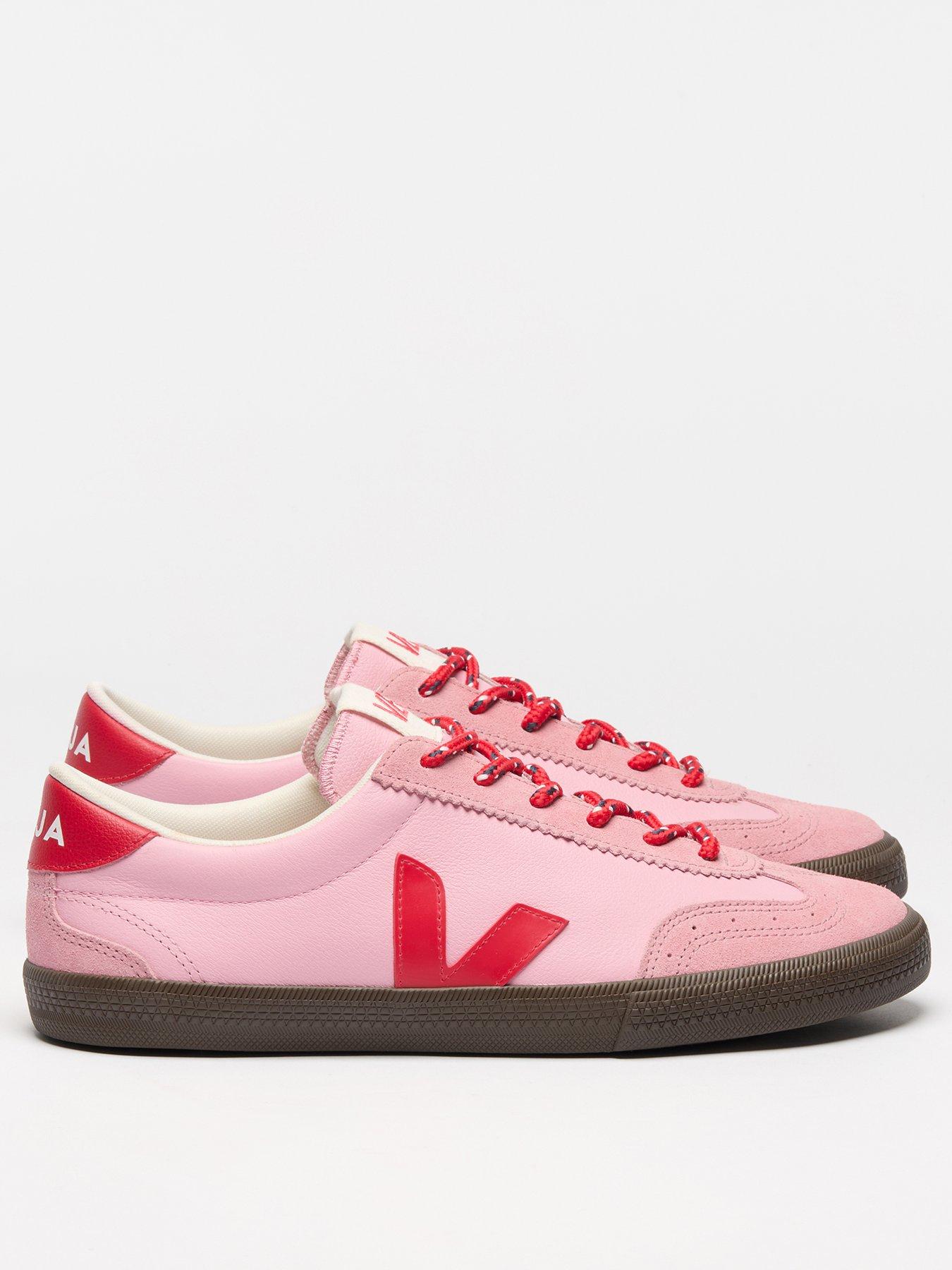 Veja Womens Volley OT Leather Trainers - Pink