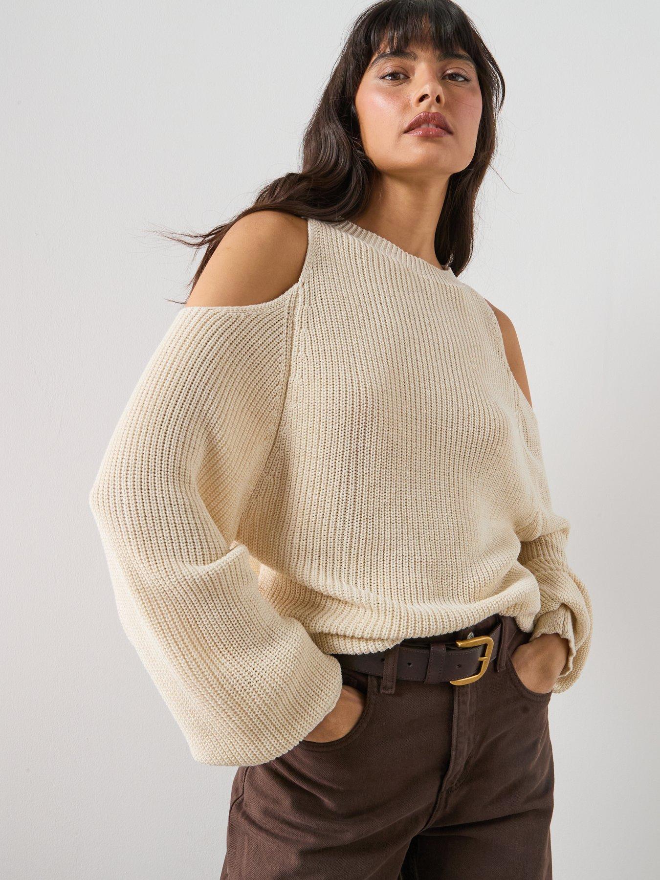 mango-off-the-shoulder-knitted-sweater-beigedetail