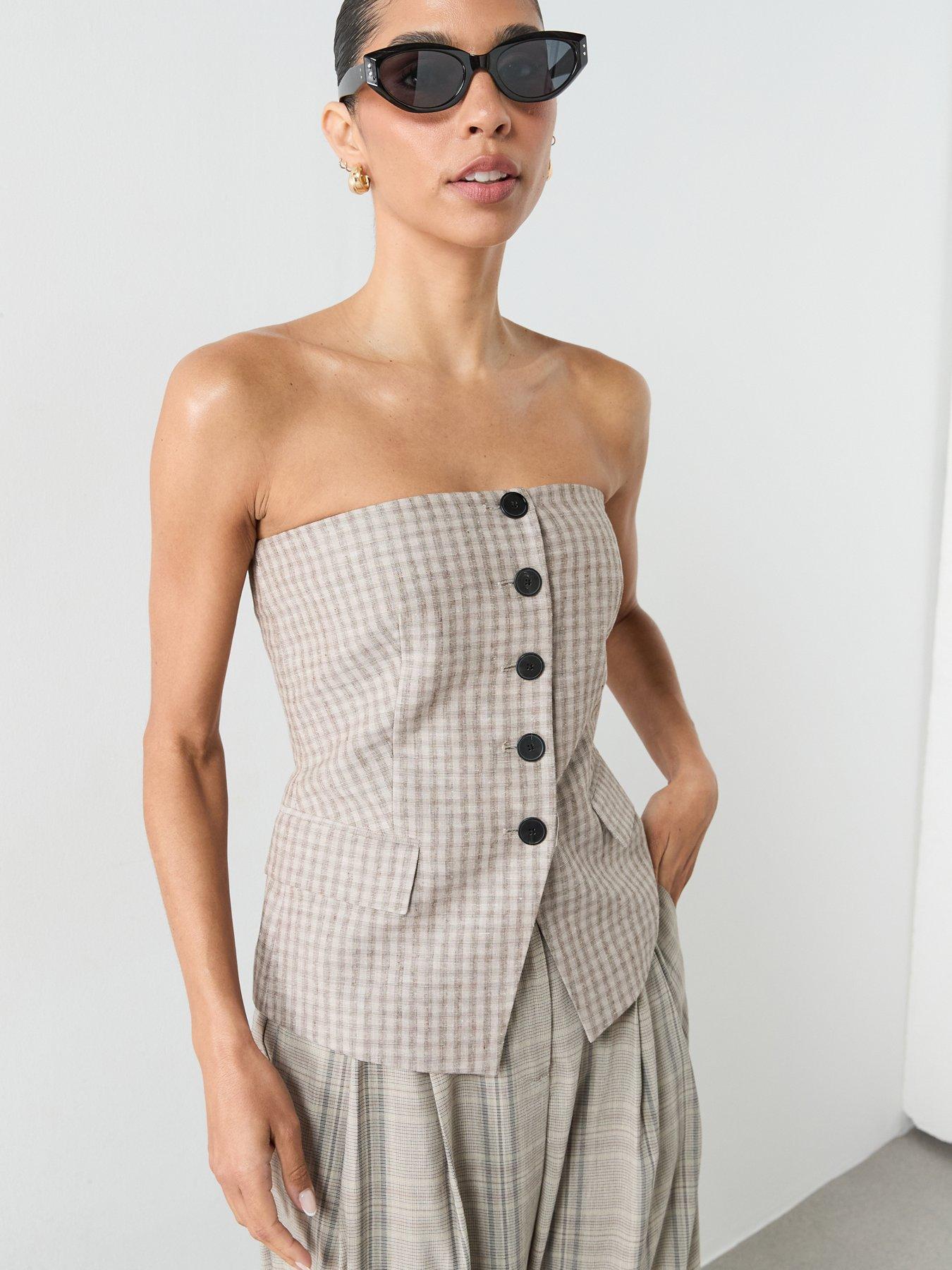 mango-bandeau-top-with-buttons-pastel-greyoutfit