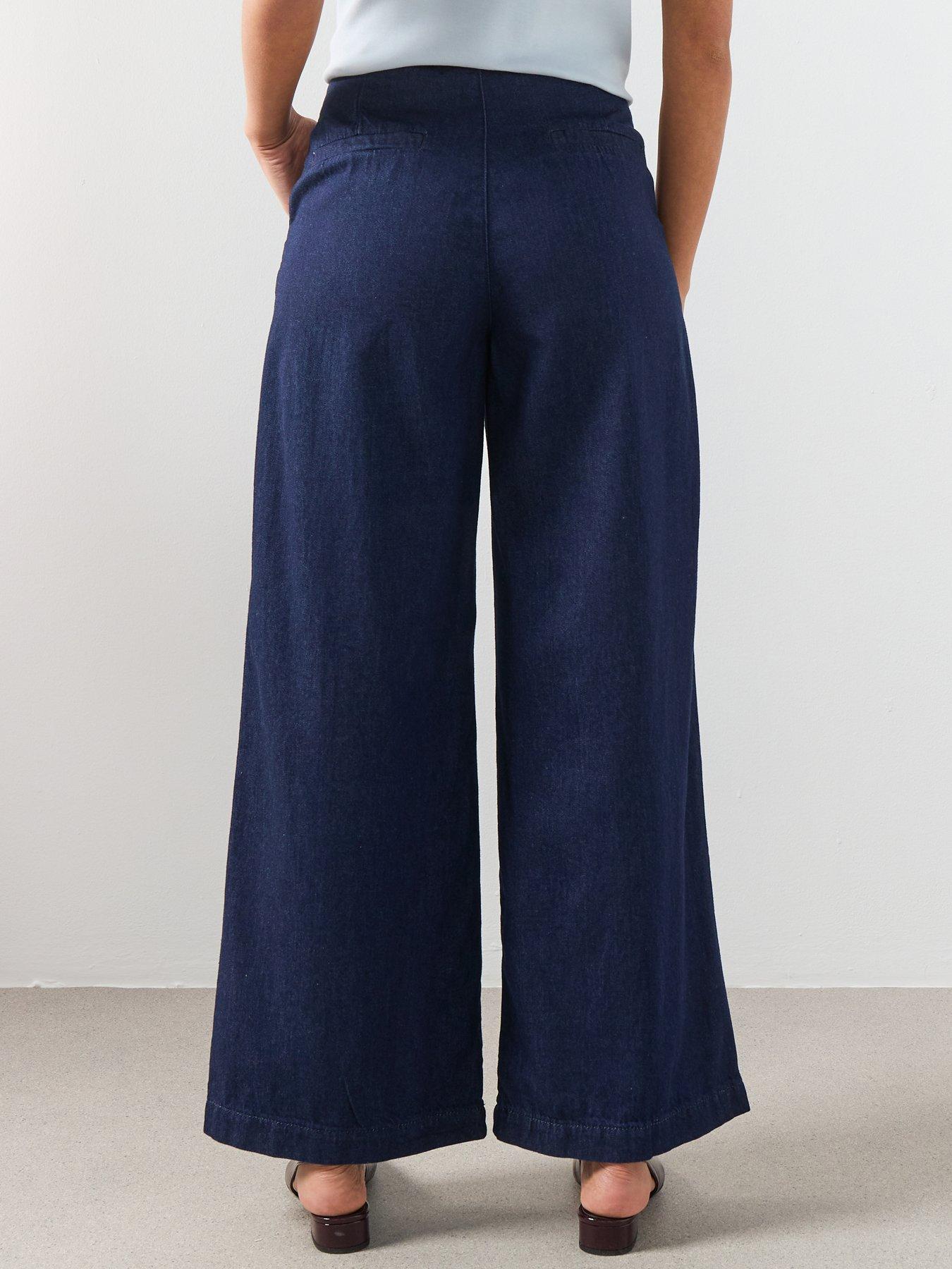 Image 2 of 6 of Mango Wide Leg Mid-rise Jeans - Blue
