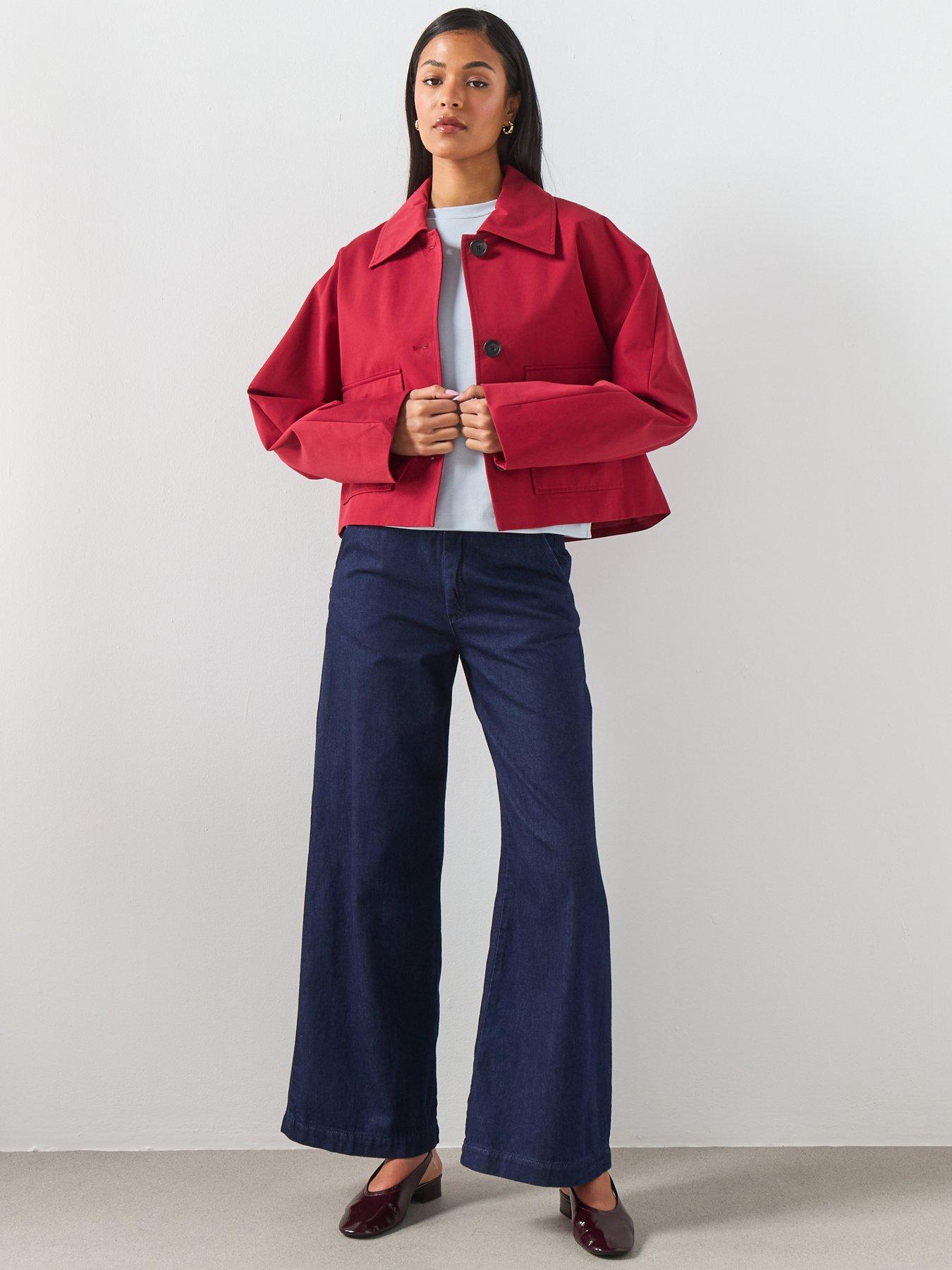 Image 3 of 6 of Mango Wide Leg Mid-rise Jeans - Blue