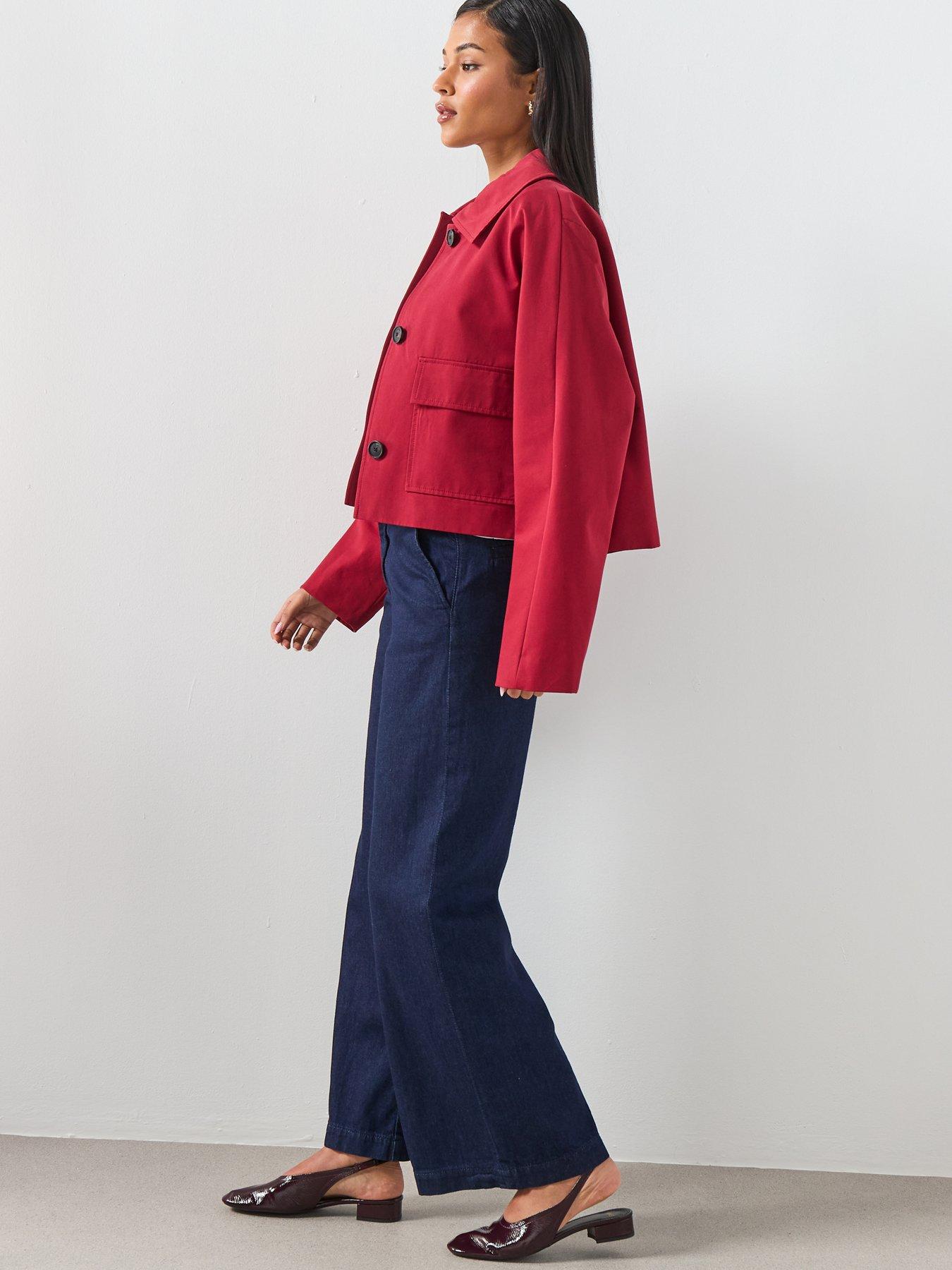 Image 5 of 6 of Mango Wide Leg Mid-rise Jeans - Blue
