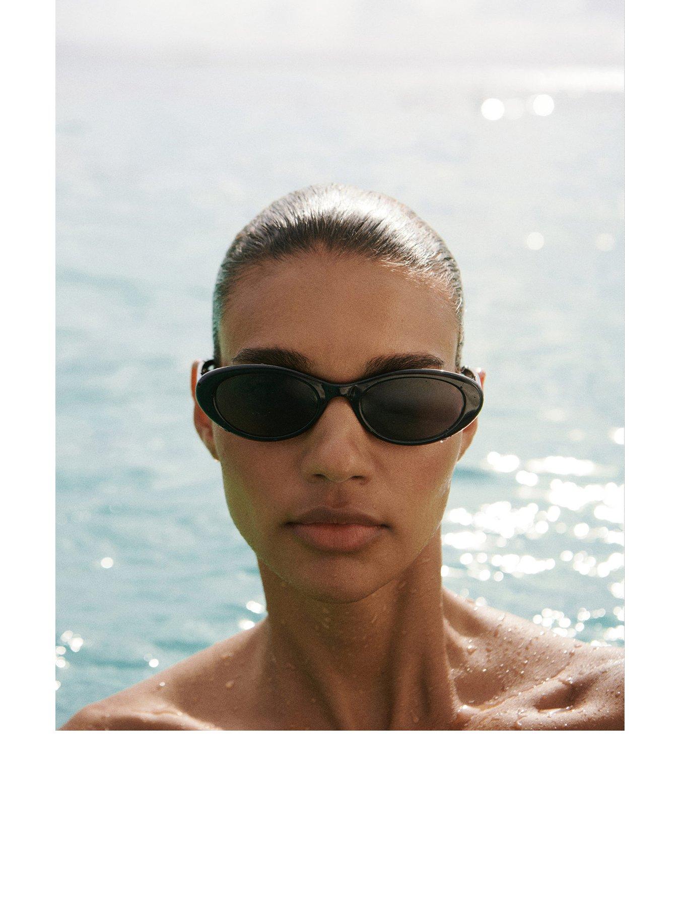 Mango Resin Frame Sunglasses - Black