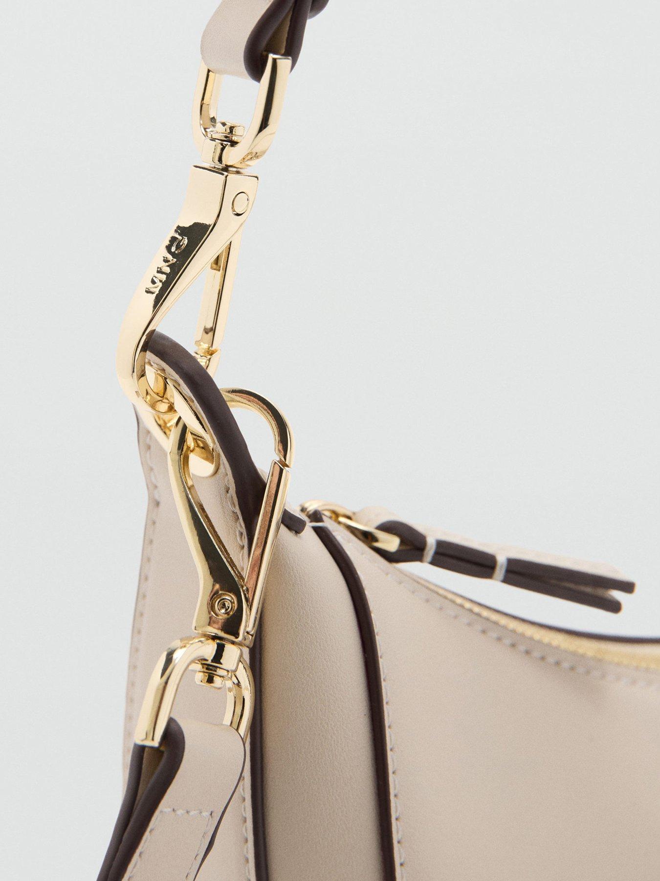 Image 3 of 6 of Mango Oval Shoulder Bag - Cream