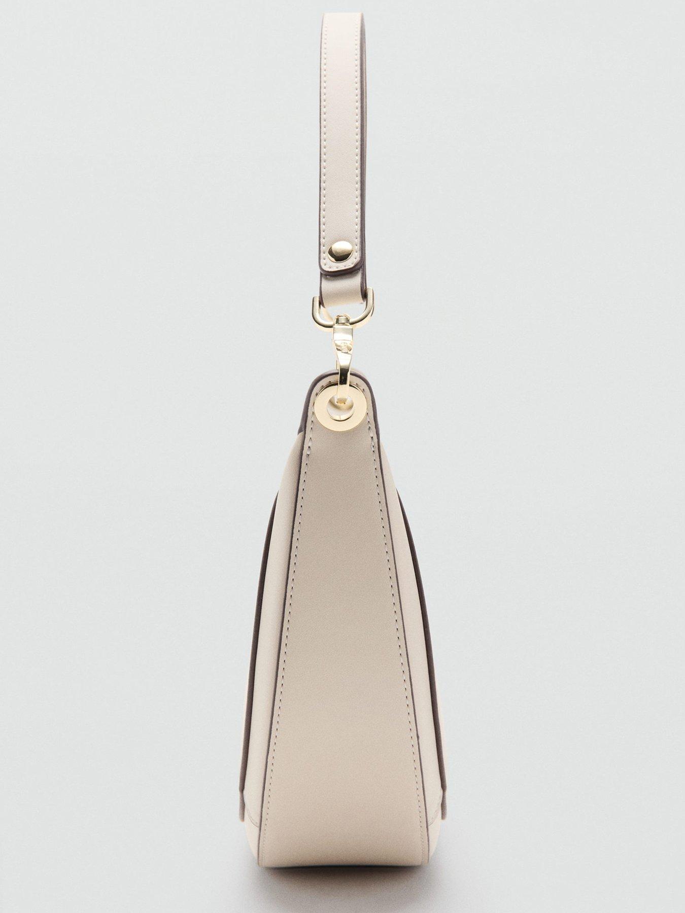 Image 5 of 6 of Mango Oval Shoulder Bag - Cream