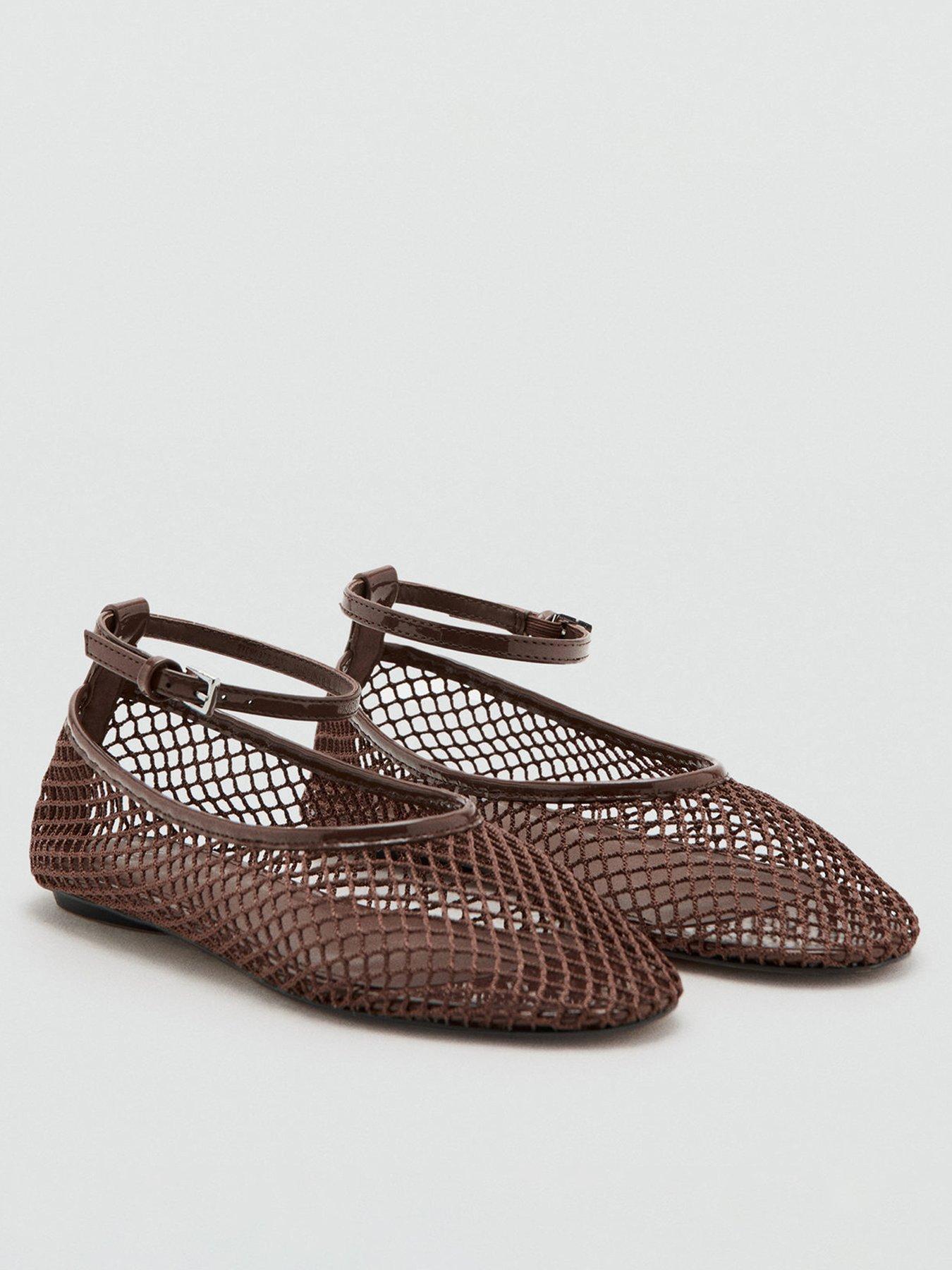 mango-ballet-flats-with-mesh-bracelet-brownfront