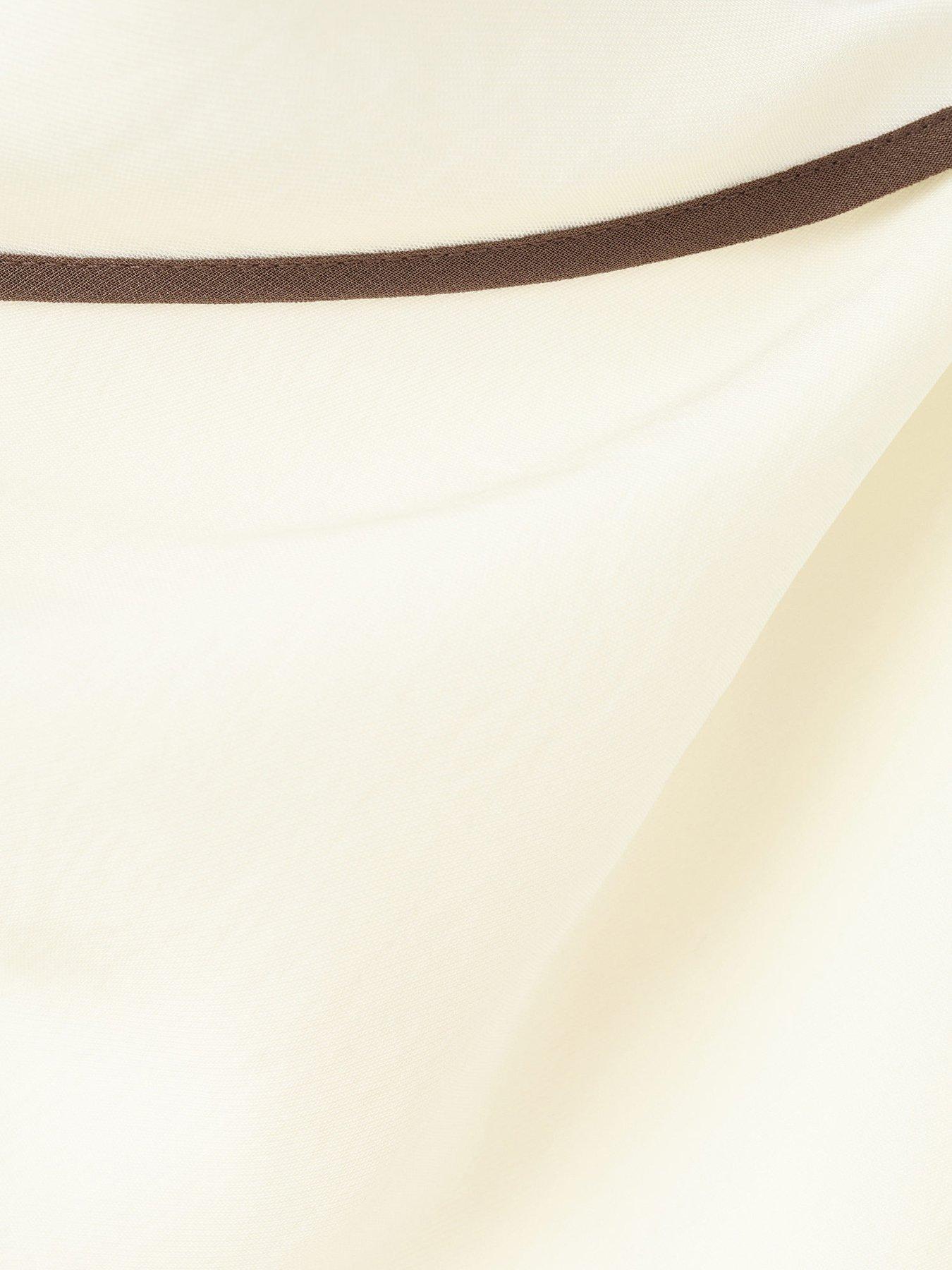 Image 6 of 6 of Mango Scarf Detail Dress - Vanilla