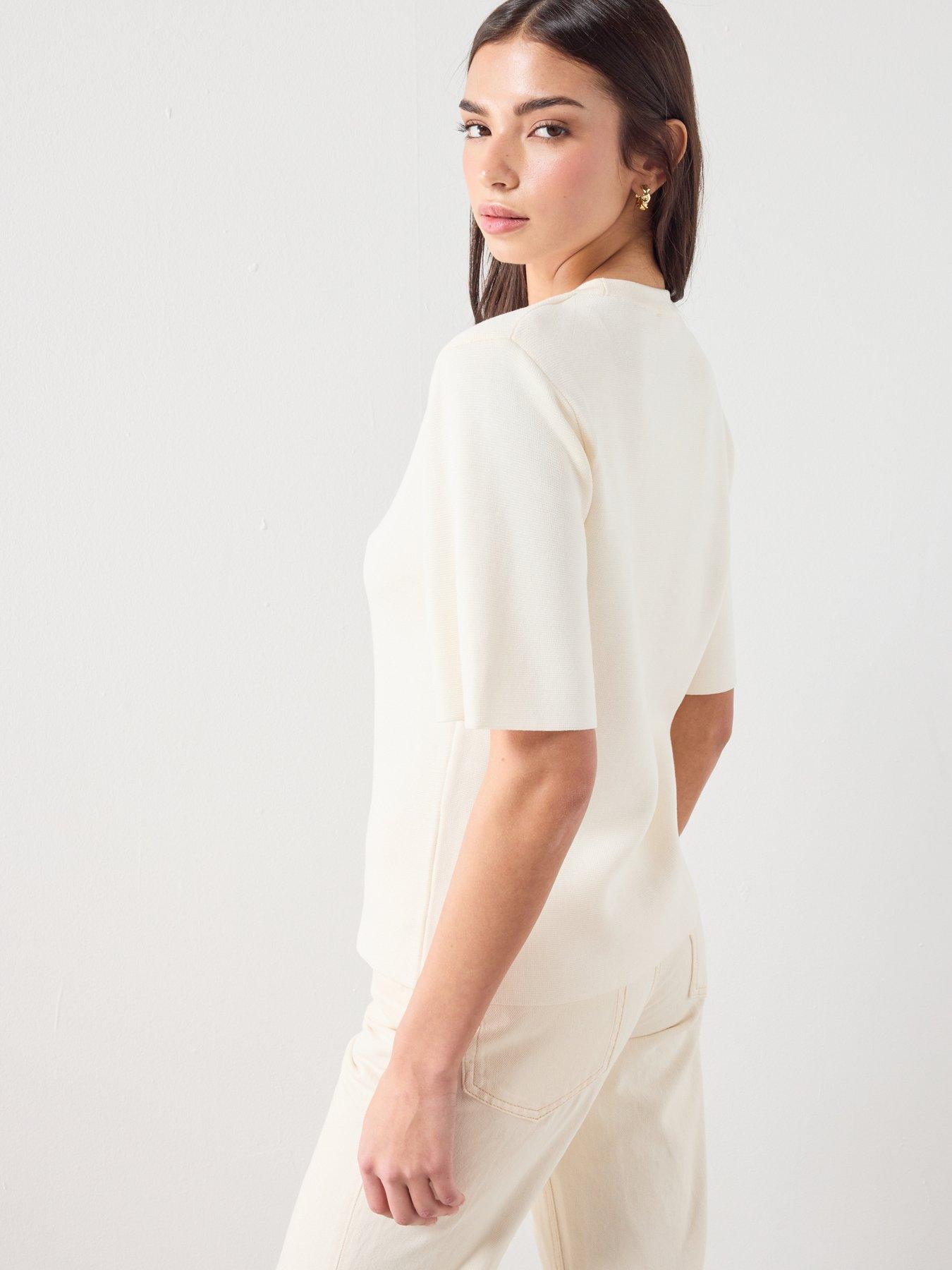 mango-short-sleeved-knitted-sweater-whitestillFront