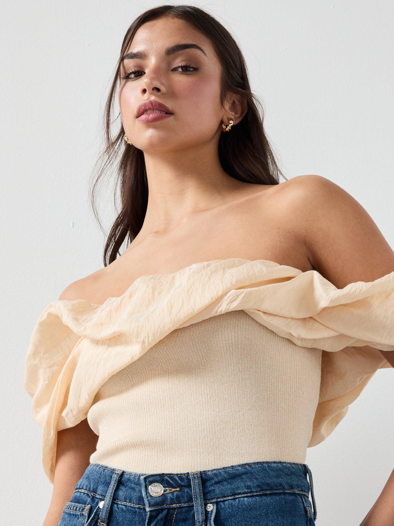 mango-strapless-knitted-top-beigedetail