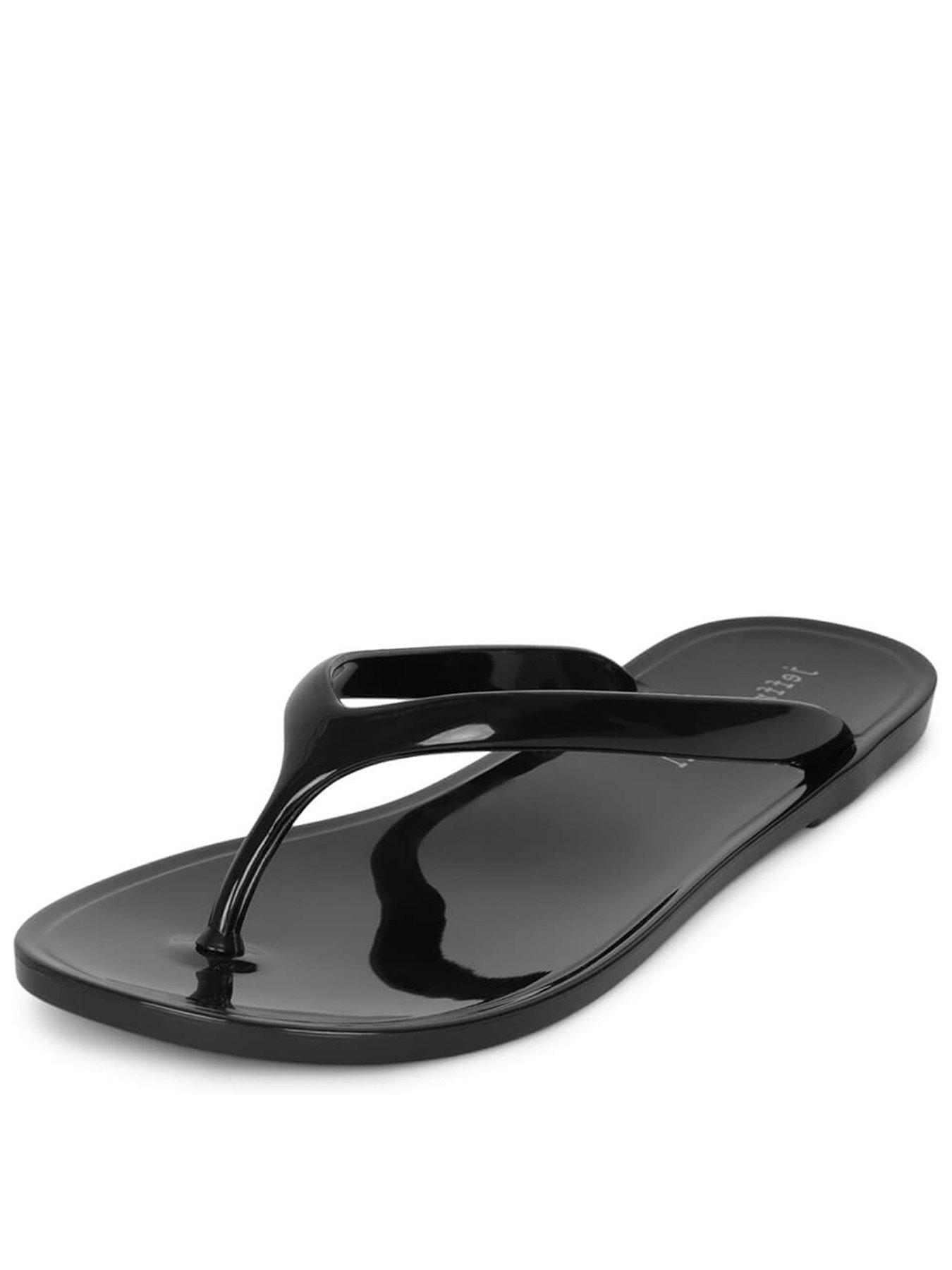 Jeffrey Campbell Beach-Day Flip Flops - Black