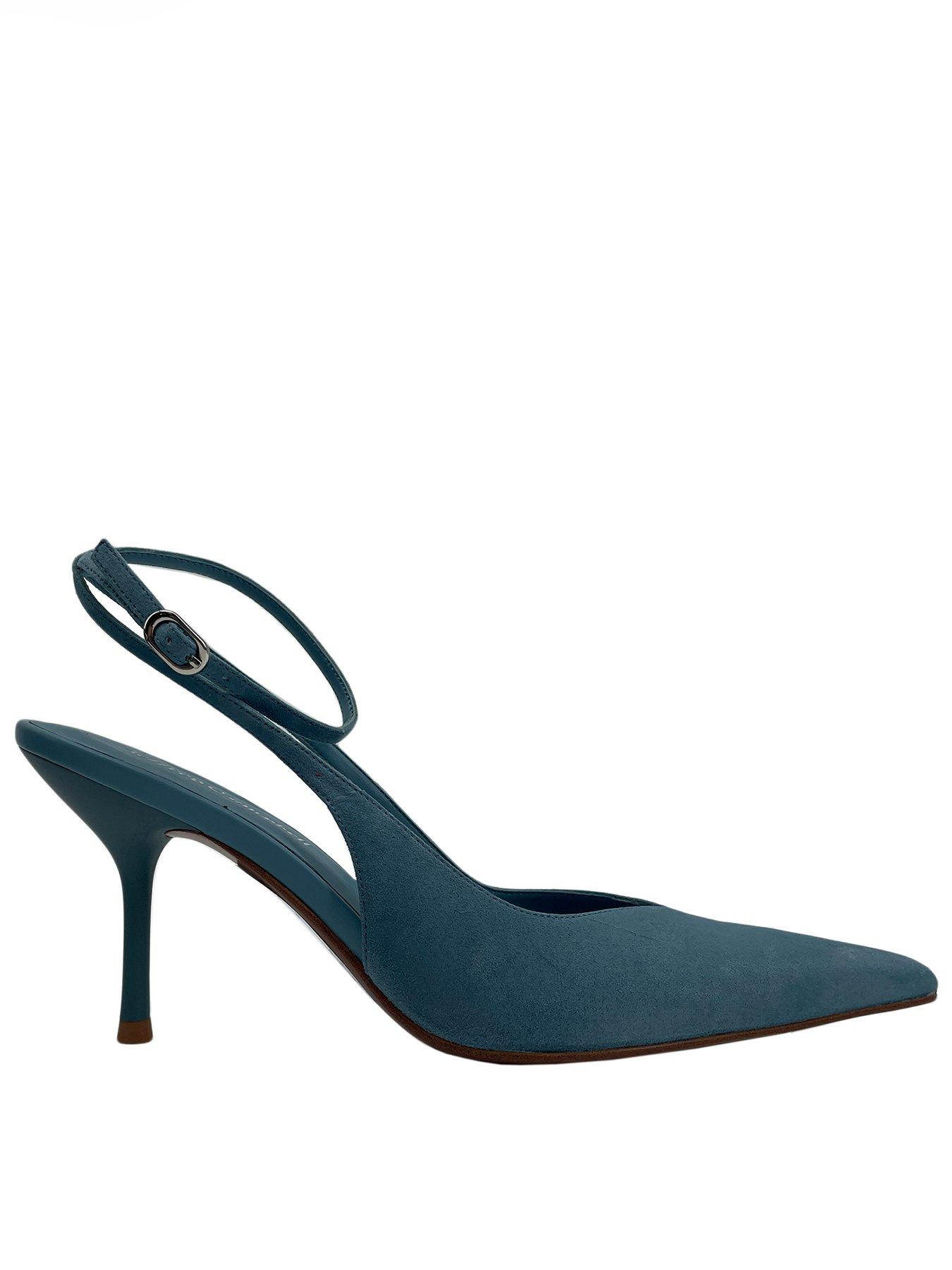 Jeffrey Campbell Executive Suede Slingback Stiletto Court Shoes - Blue