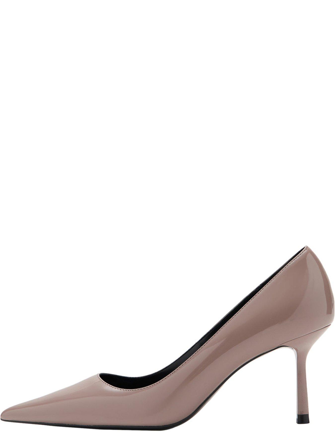 Image 4 of 4 of Mango Patent Leather Pointed-toe Court Shoes - Nude
