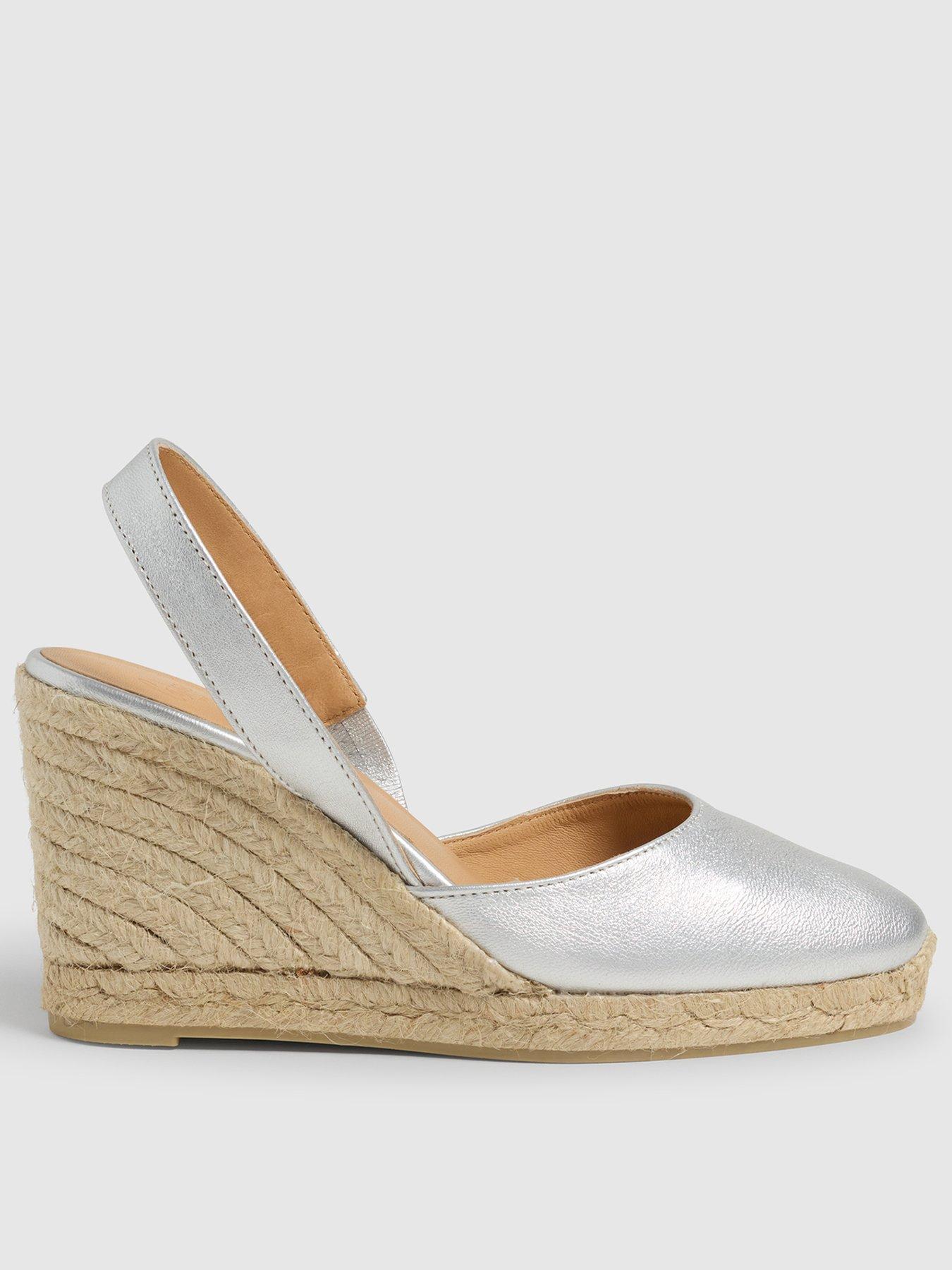 CASTANER Metallic Slingback Wedge