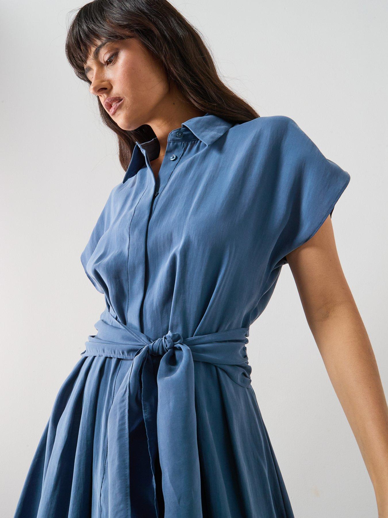 mango-belt-shirt-dress-blueoutfit