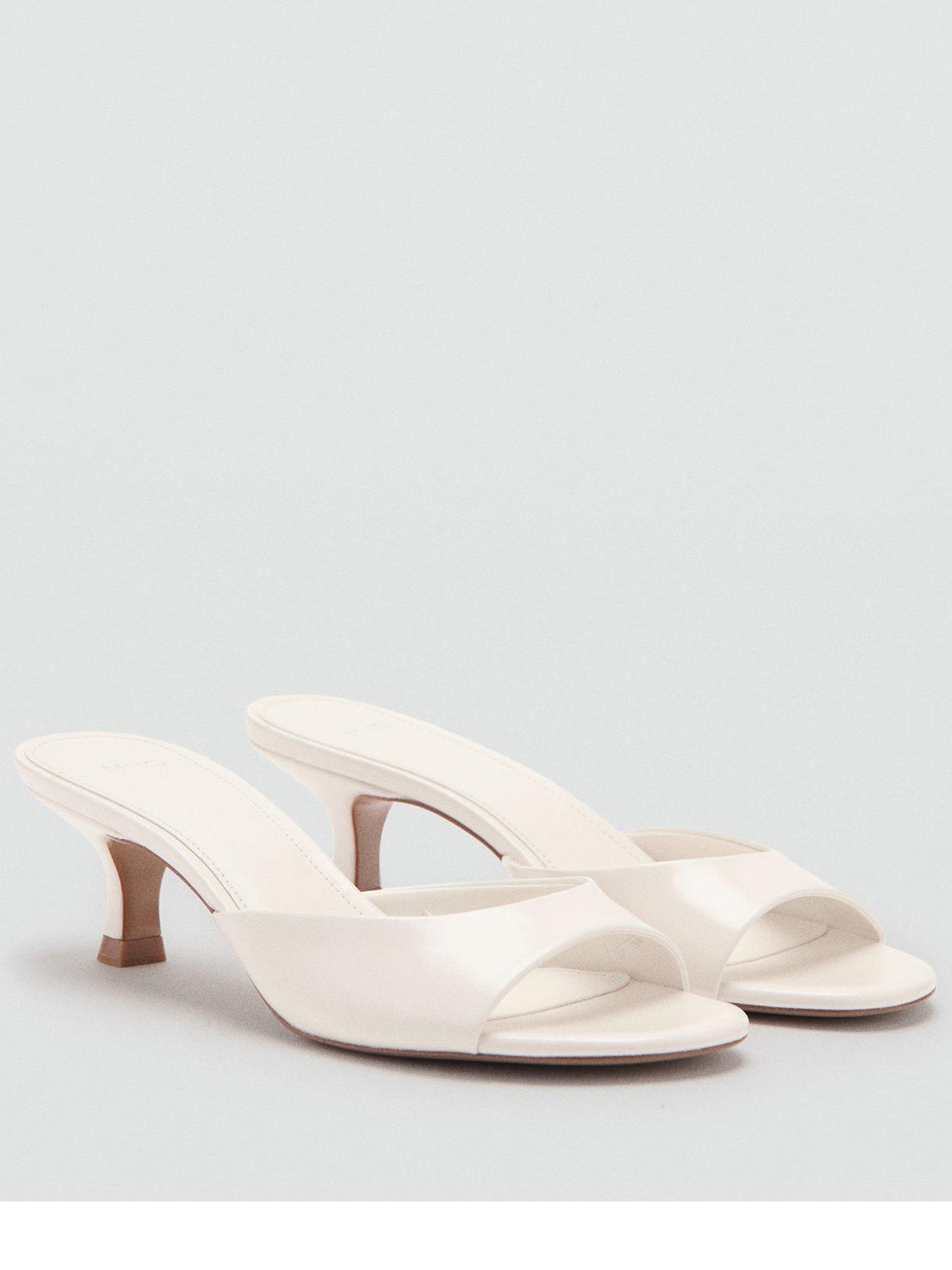 Mango Pointed Heel Sandals - Beige