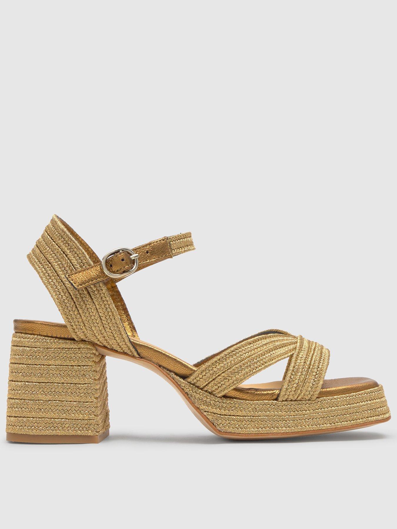 CASTANER Metallic Braided Sandals - Gold