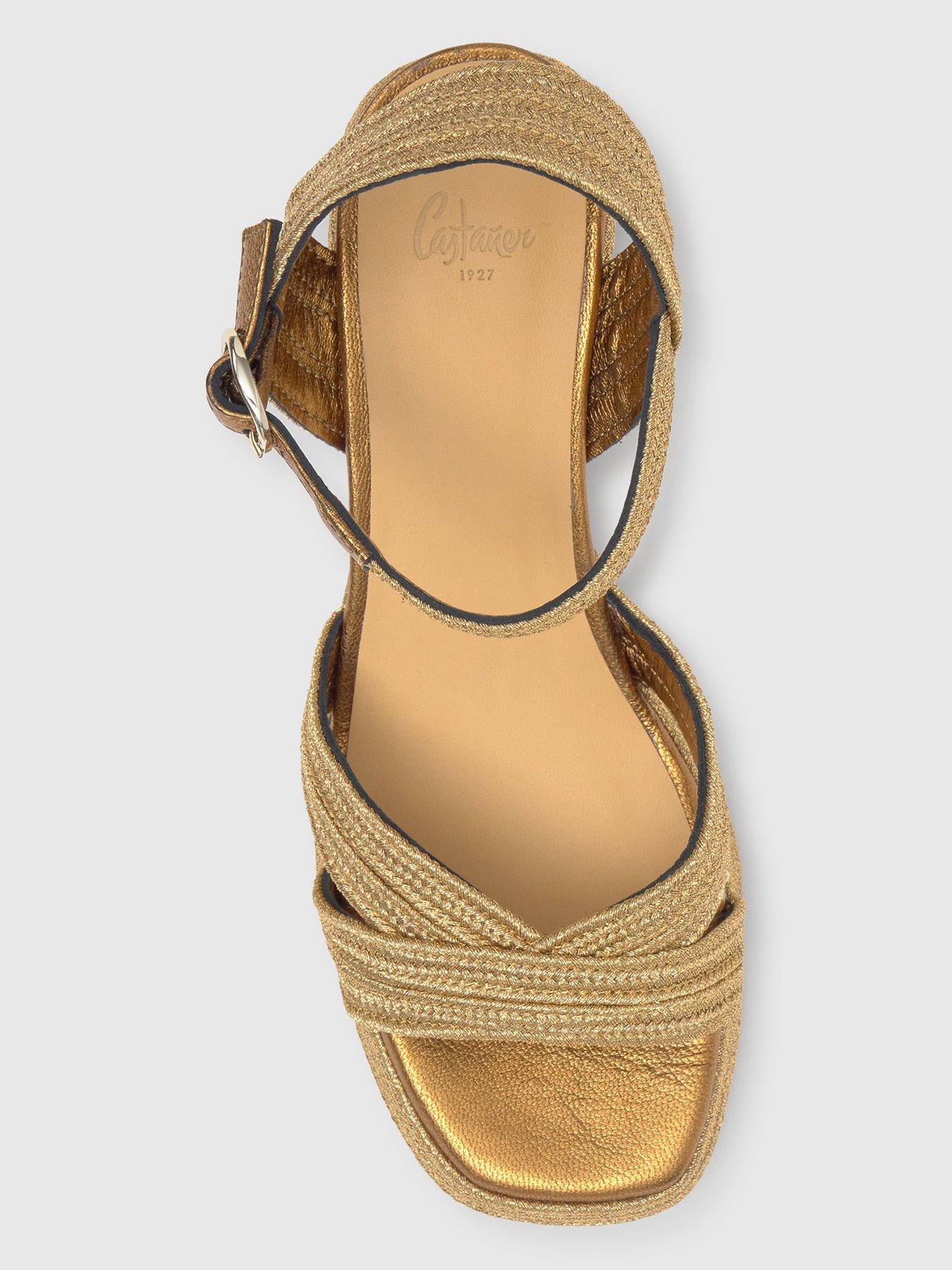 Image 4 of 6 of CASTANER Metallic Braided Chunky Sandal