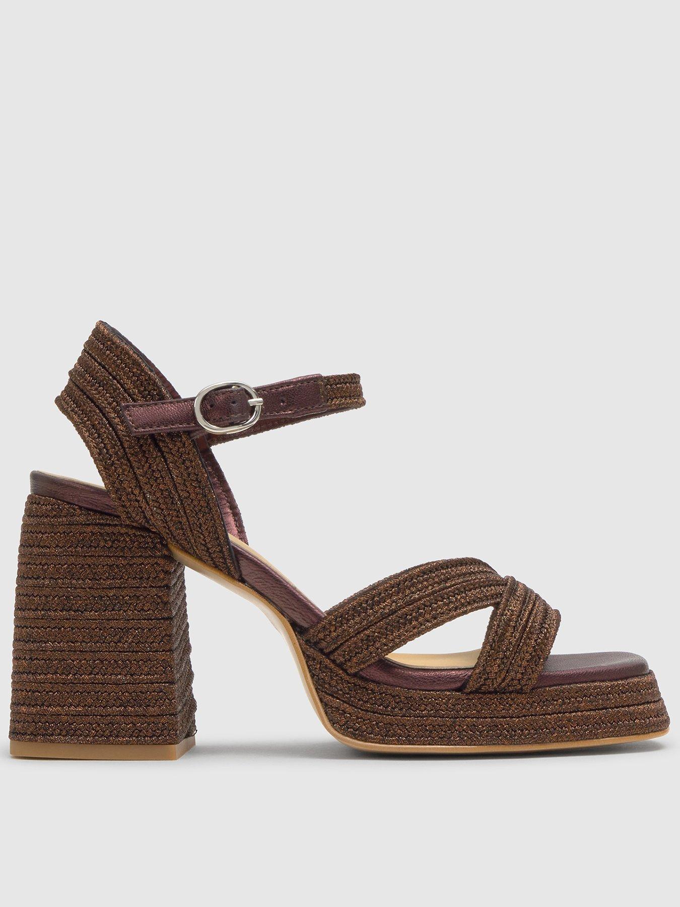 CASTANER Metallic Braided Sandals - Brown