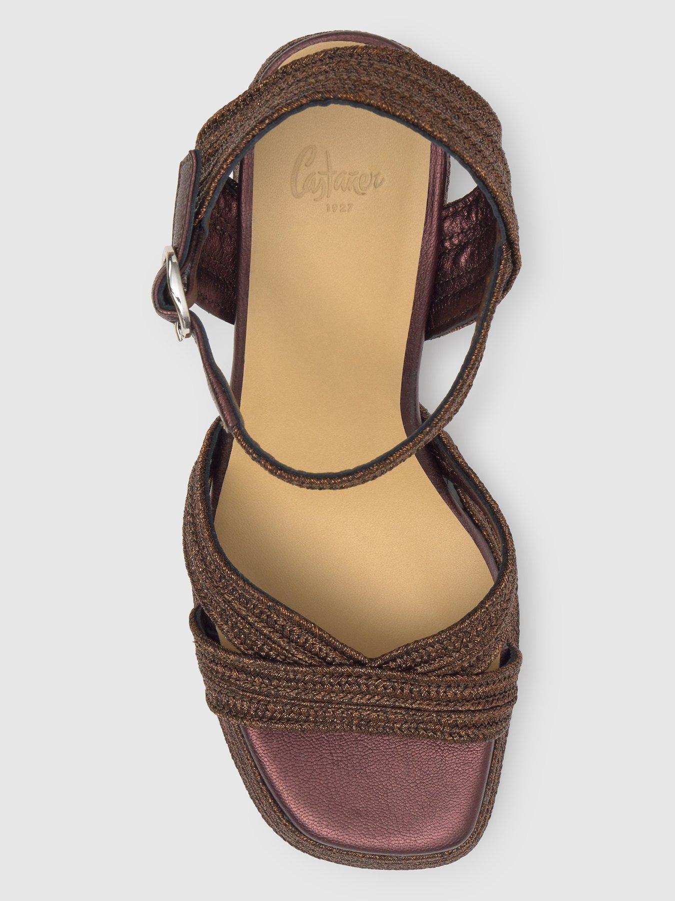 Image 4 of 6 of CASTANER Metallic Braided Chunky Sandal
