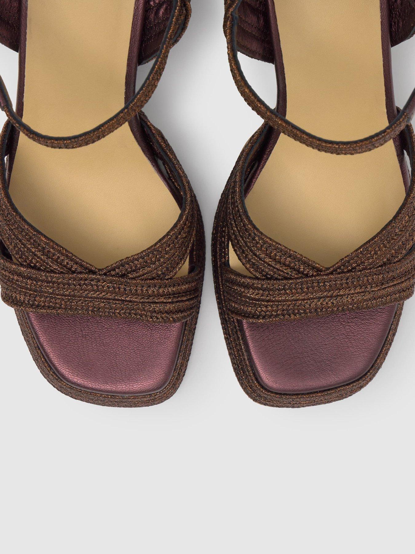 Image 6 of 6 of CASTANER Metallic Braided Chunky Sandal