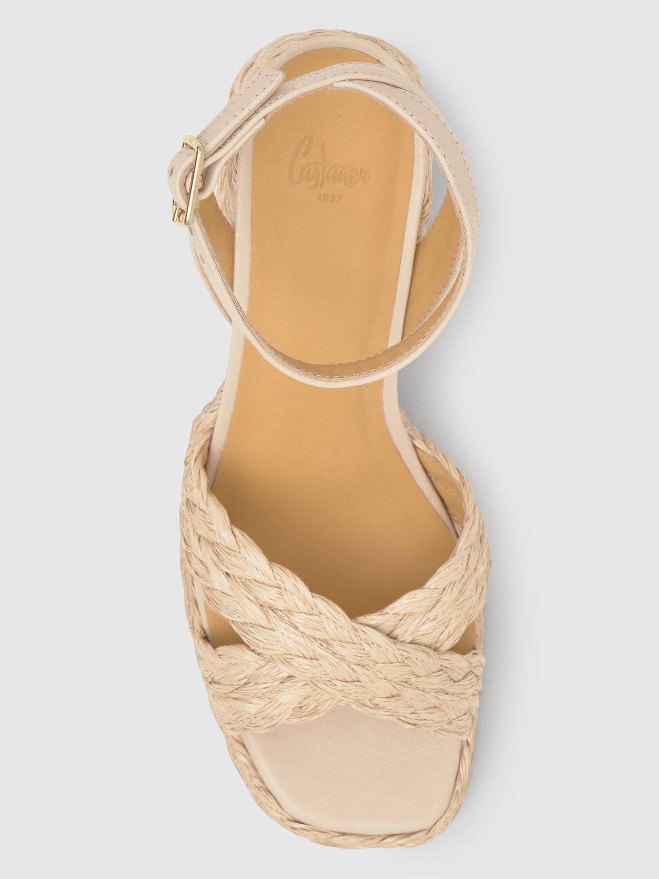 Image 3 of 5 of CASTANER Metallic Braided Chunky Sandal - Beige