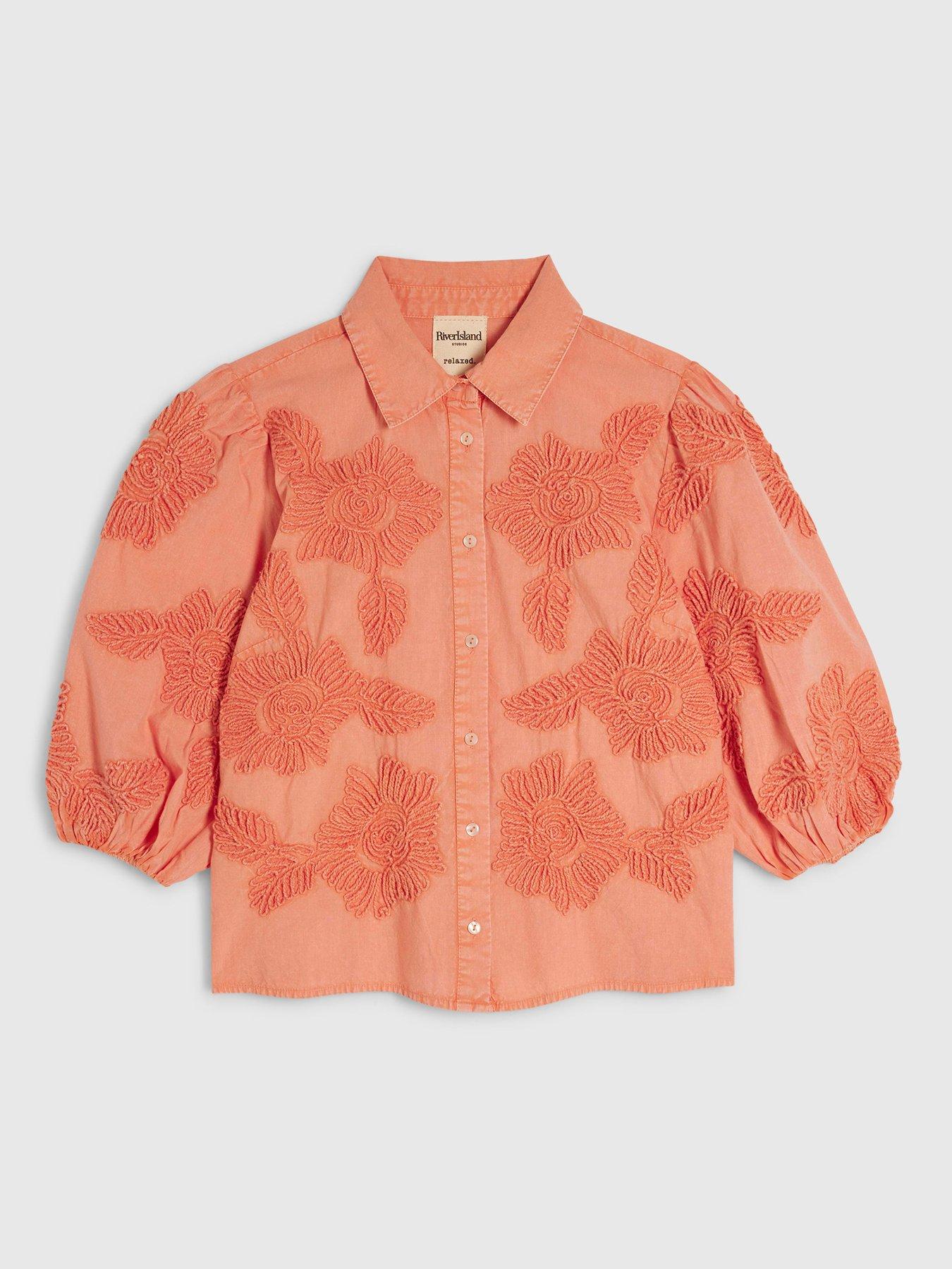 Image 5 of 6 of River Island Cornelli Co-ord Shirt - Pink
