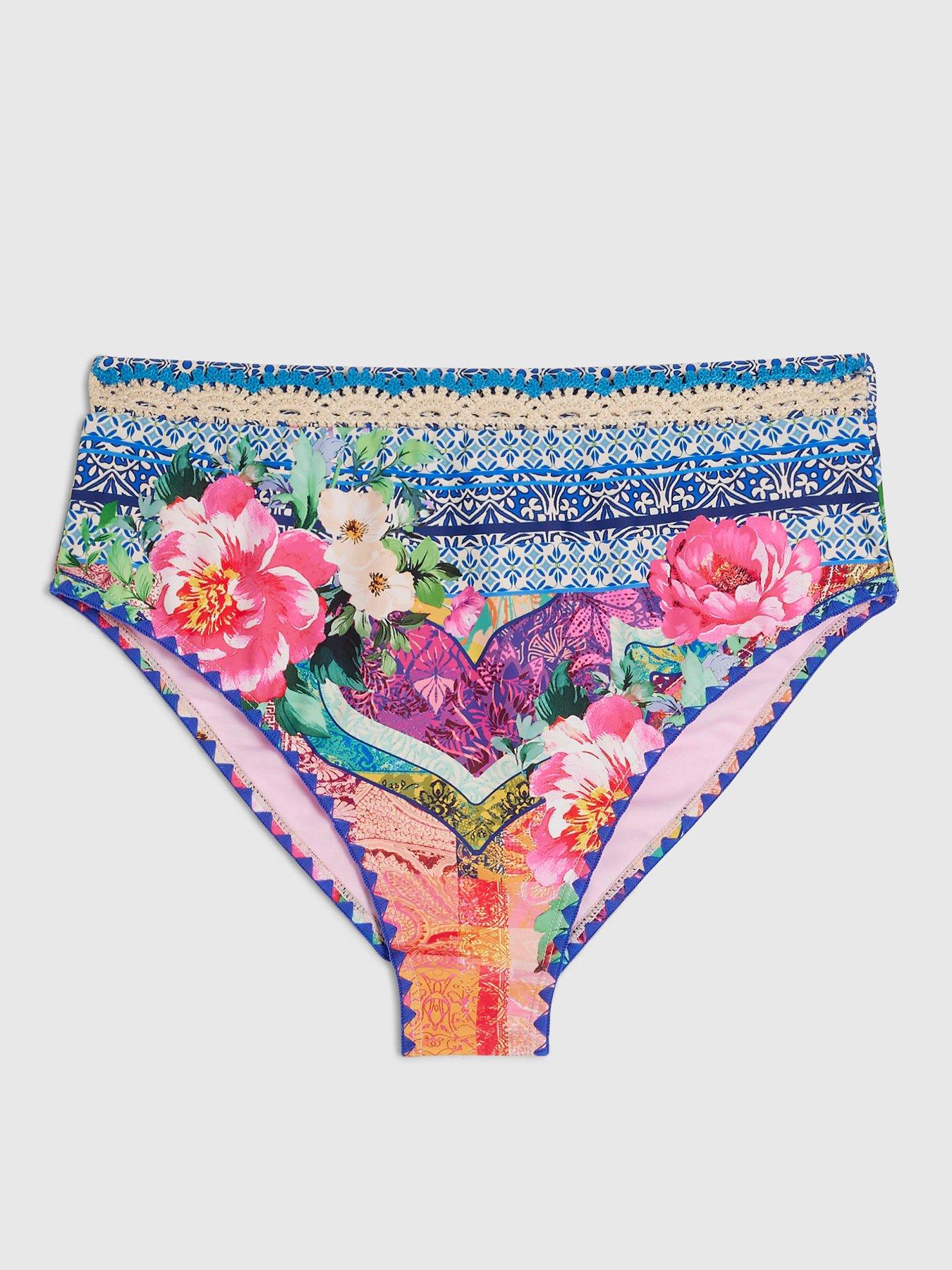 Image 5 of 6 of River Island Del Mar Flower Trim Hr Brief - Purple