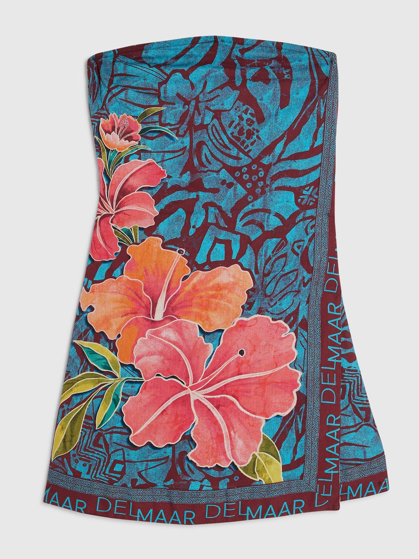 Image 5 of 6 of River Island Del Mar Wrap Mini Playsuit - Blue