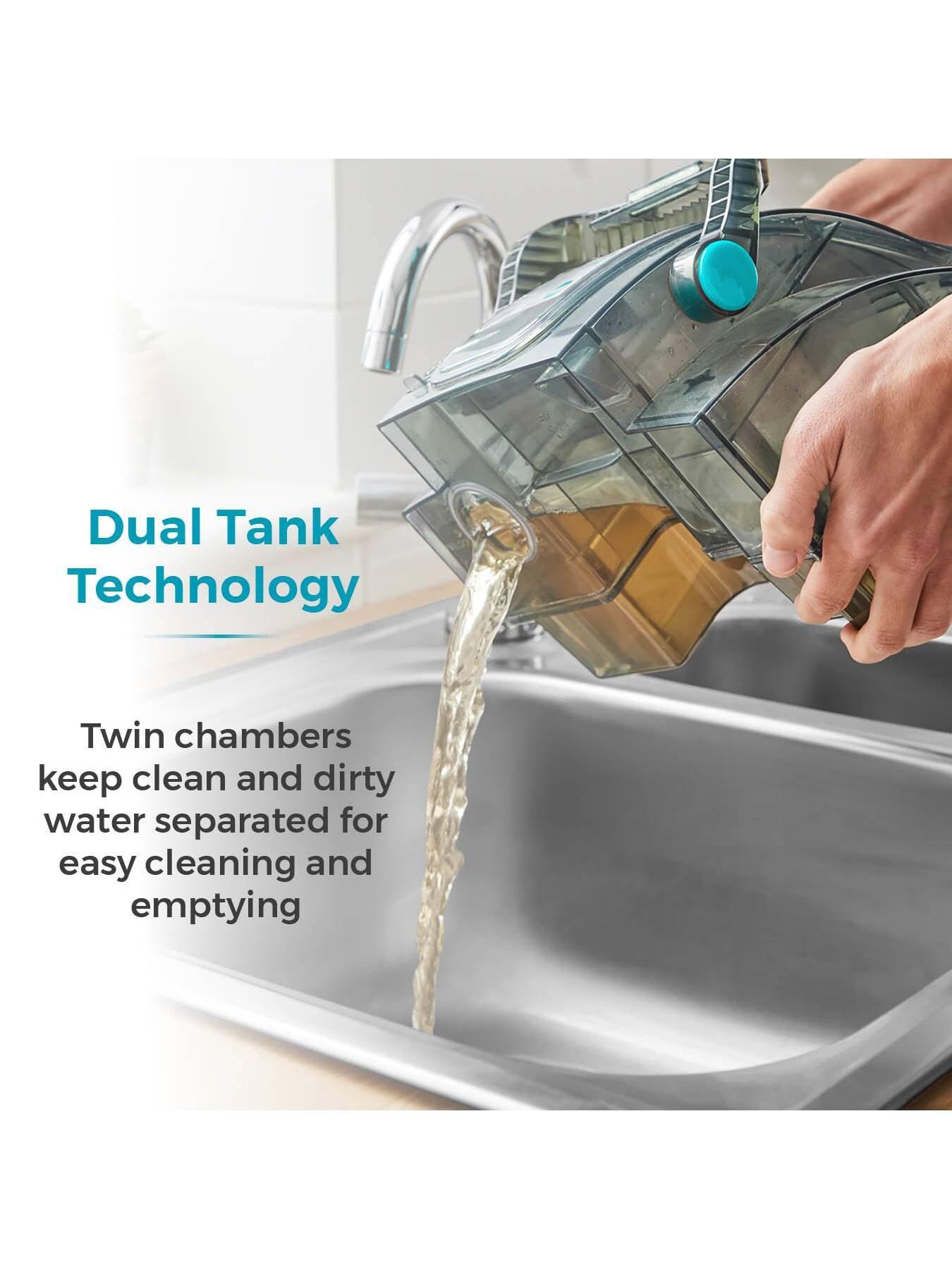 Image 4 of 7 of Tower TCW5 AQUAJETPLUS Carpet Washer with 250ml Cleaning Solution, Blue & Grey