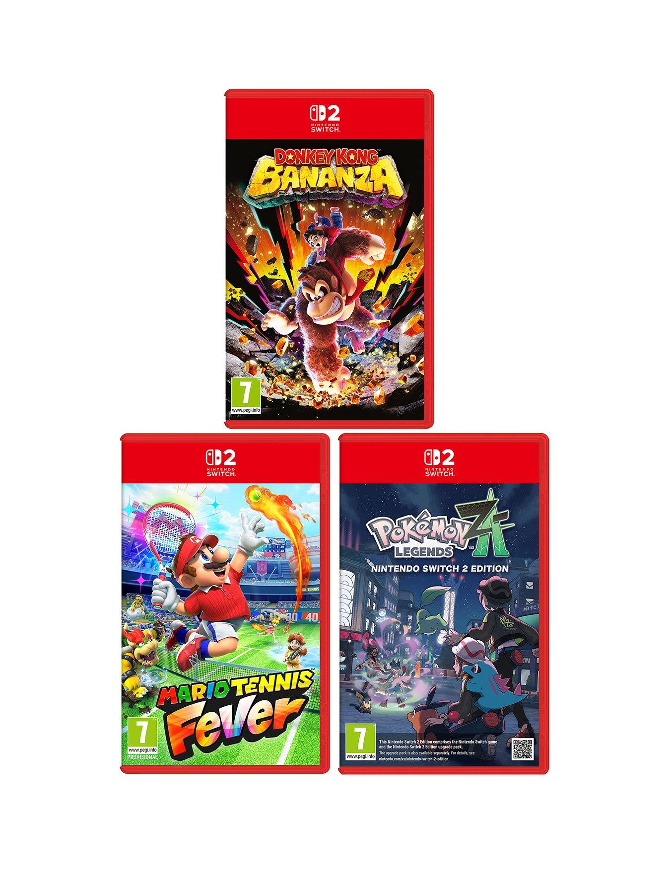 Nintendo Donkey Kong Bananza + Mario Tennis Fever + Pokemon Legends Z-A - Nintendo Switch 2 in One Colour