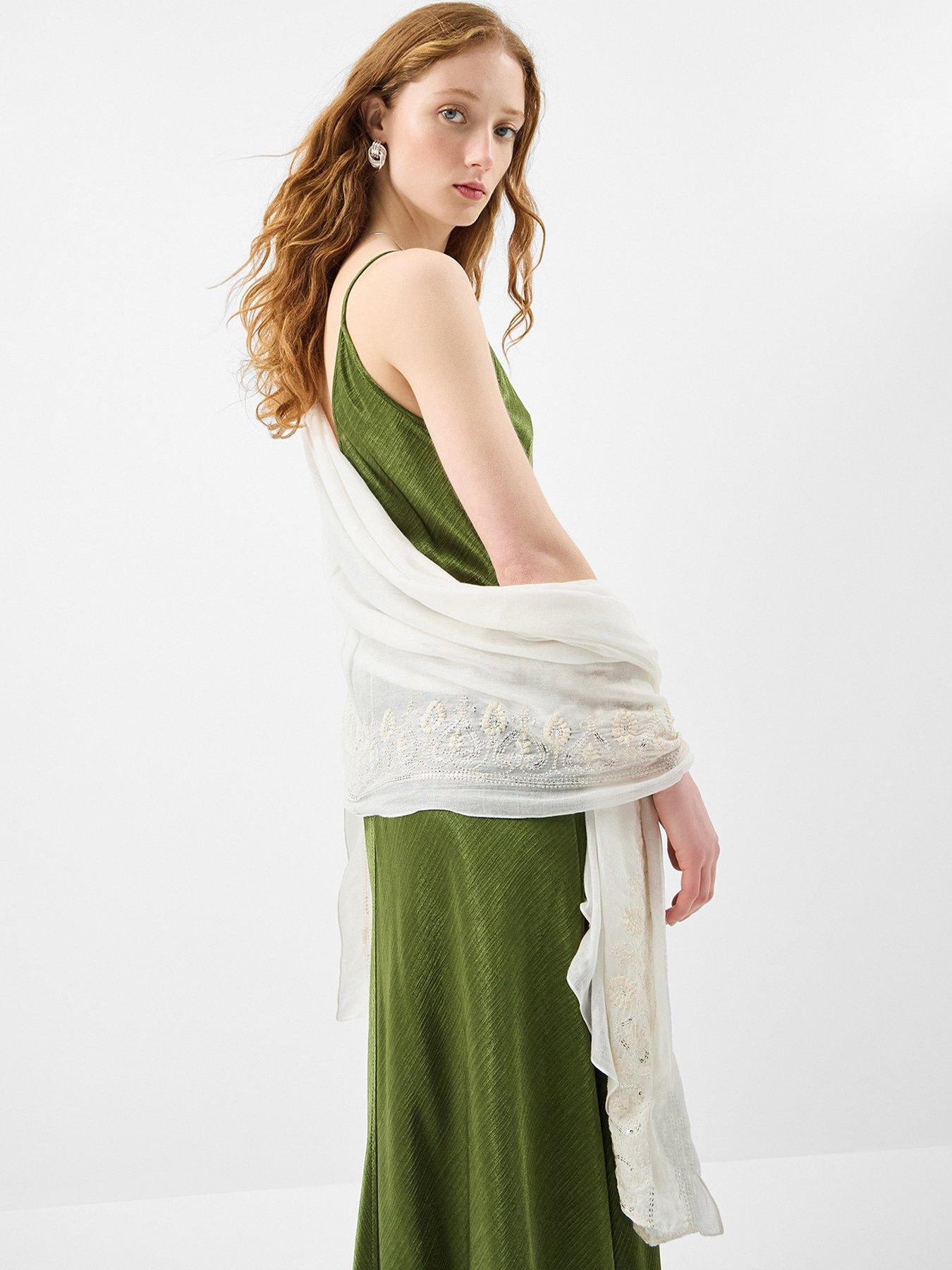 Image 2 of 3 of Accessorize Embroidered Lightweight Scarf