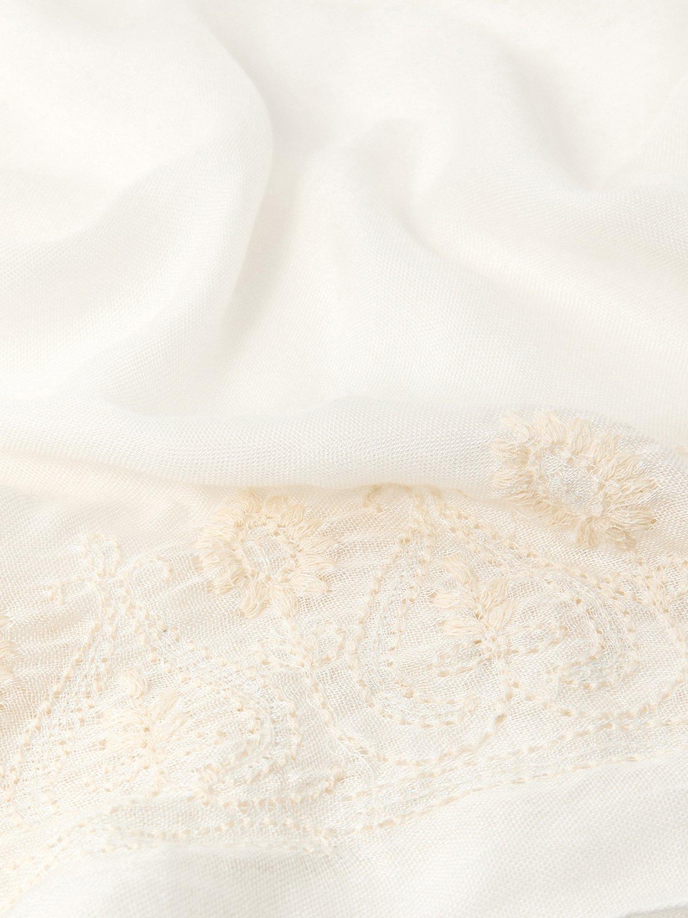 Image 3 of 3 of Accessorize Embroidered Lightweight Scarf