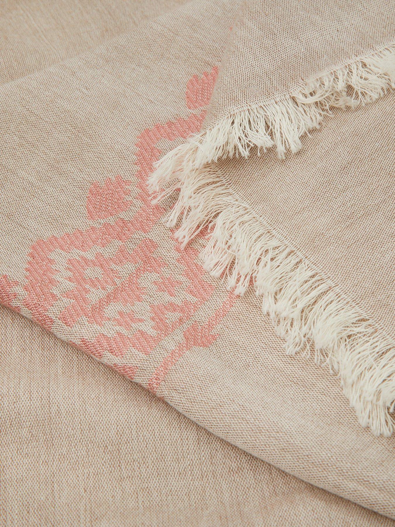 Image 3 of 3 of Accessorize Lightweight Jacquard Embroidered Scarf