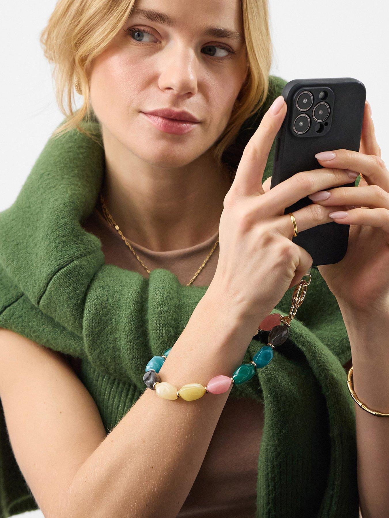 Image 2 of 3 of Accessorize Resin Bead Wrist Phone Strap
