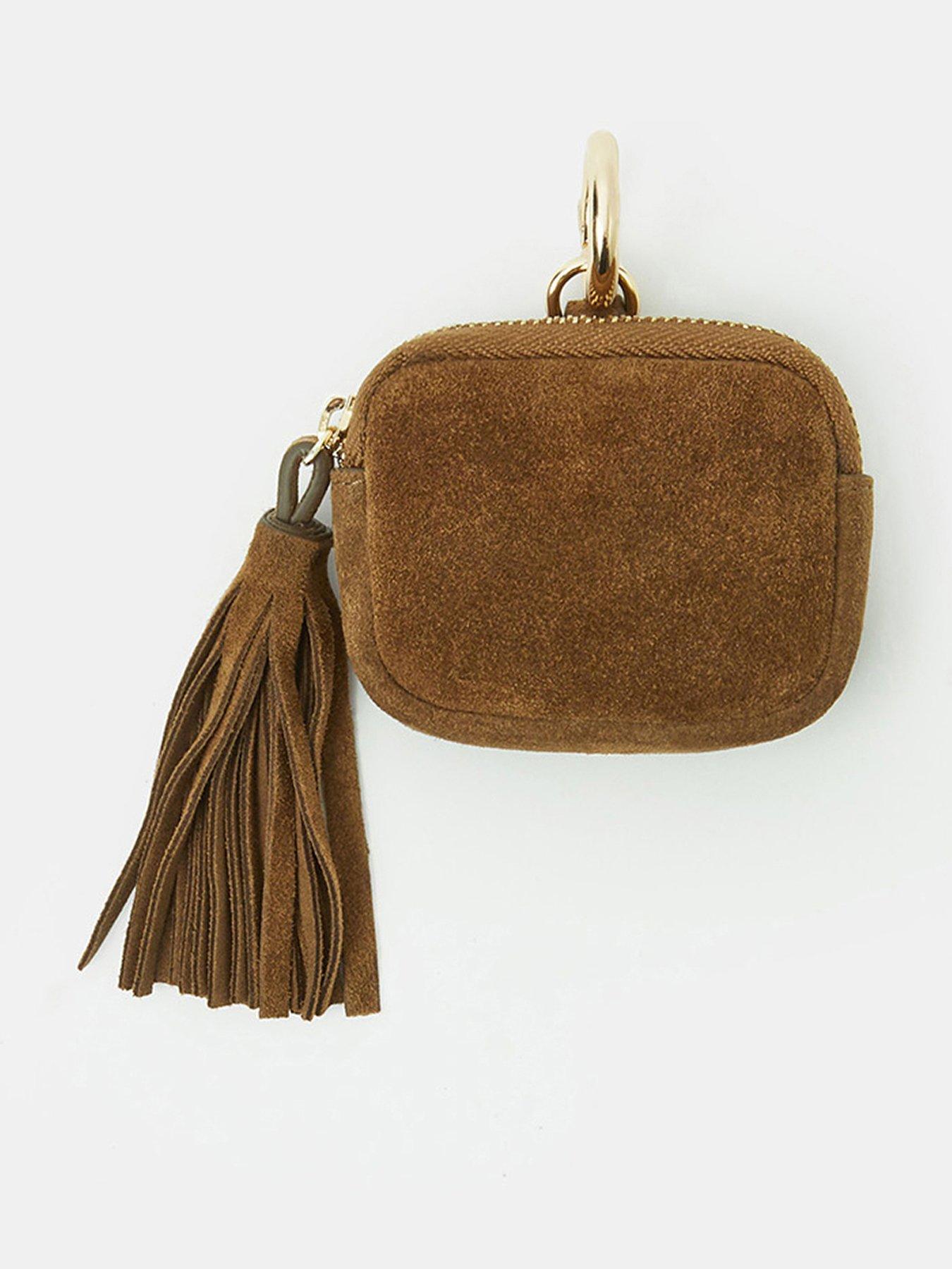 Accessorize Tassel Suede Airpod Case Keyring