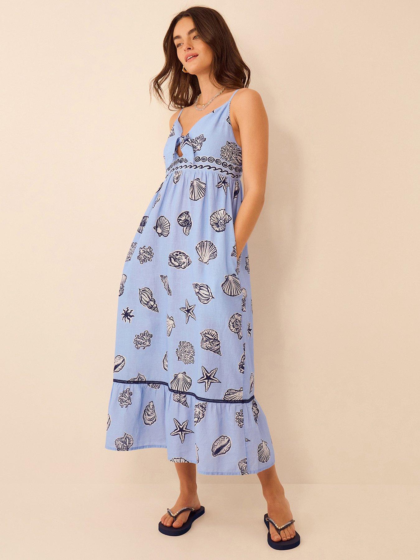 accessorize-shell-print-midi-dress