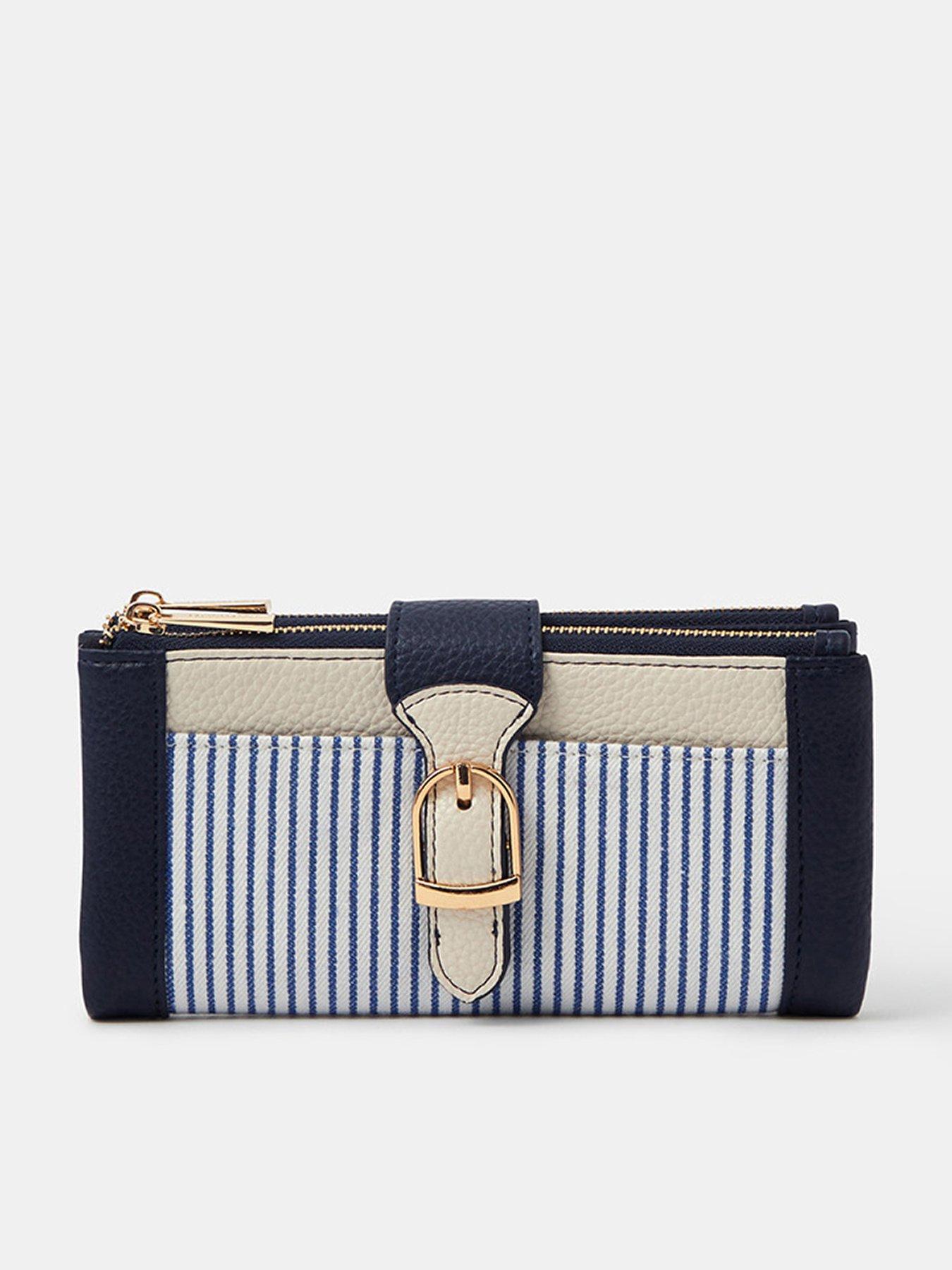 Image 1 of 4 of Accessorize Stripe Buckle Purse