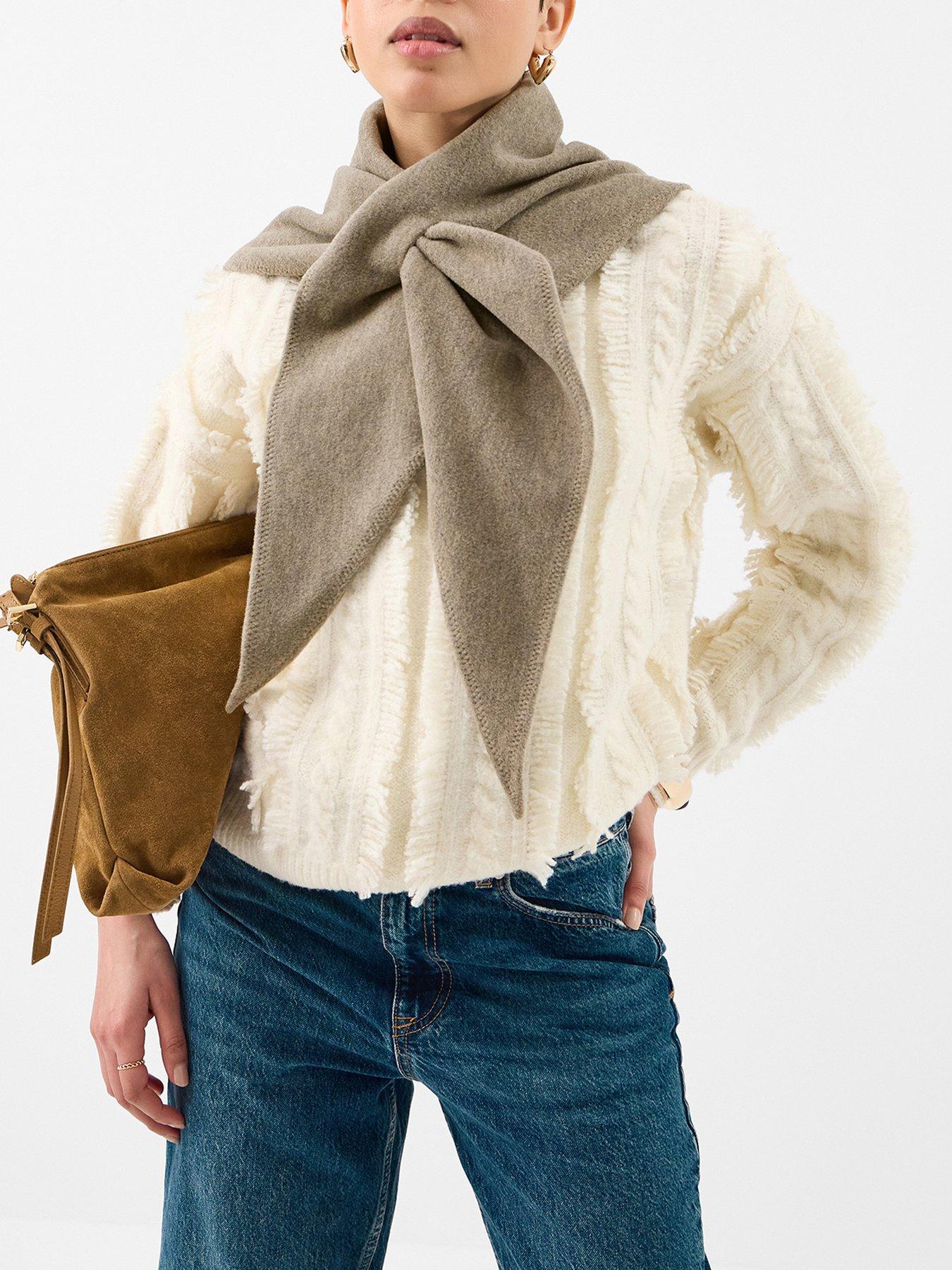 Image 2 of 5 of Accessorize Large Knitted Triangle Scarf