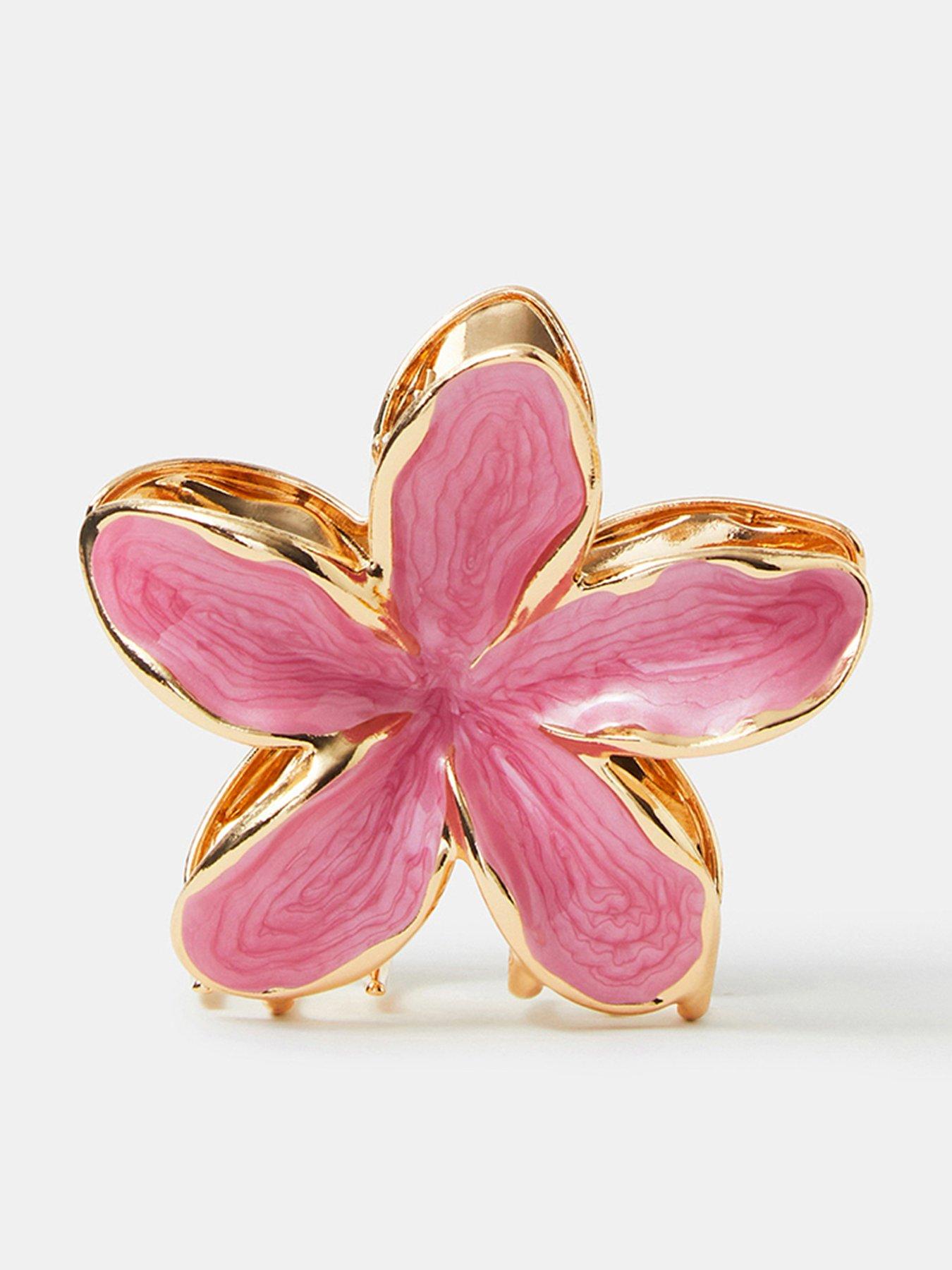 Accessorize Tropical Flower Metal Claw Clip
