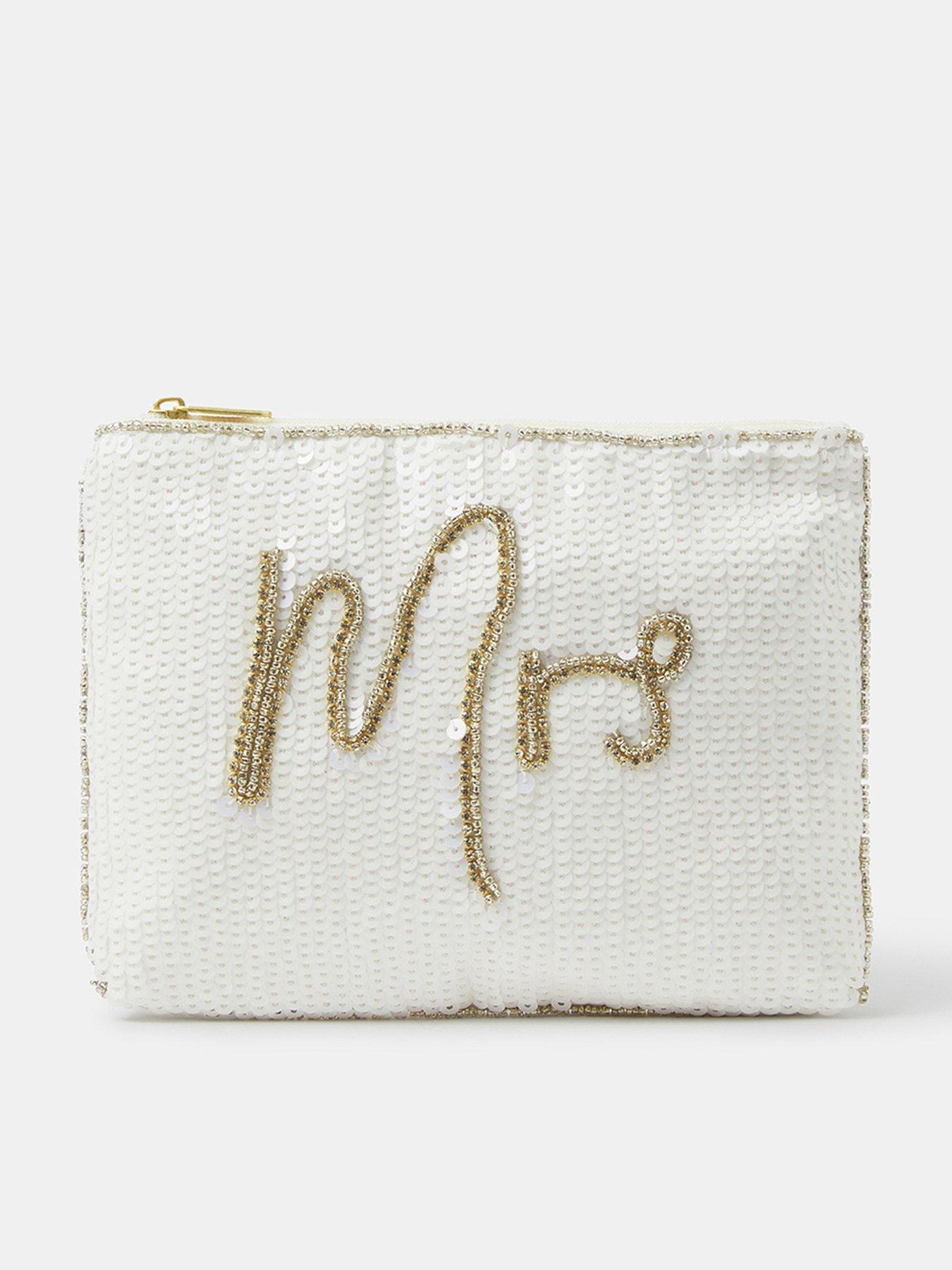 Accessorize Mrs Sequin Bridal Pouch