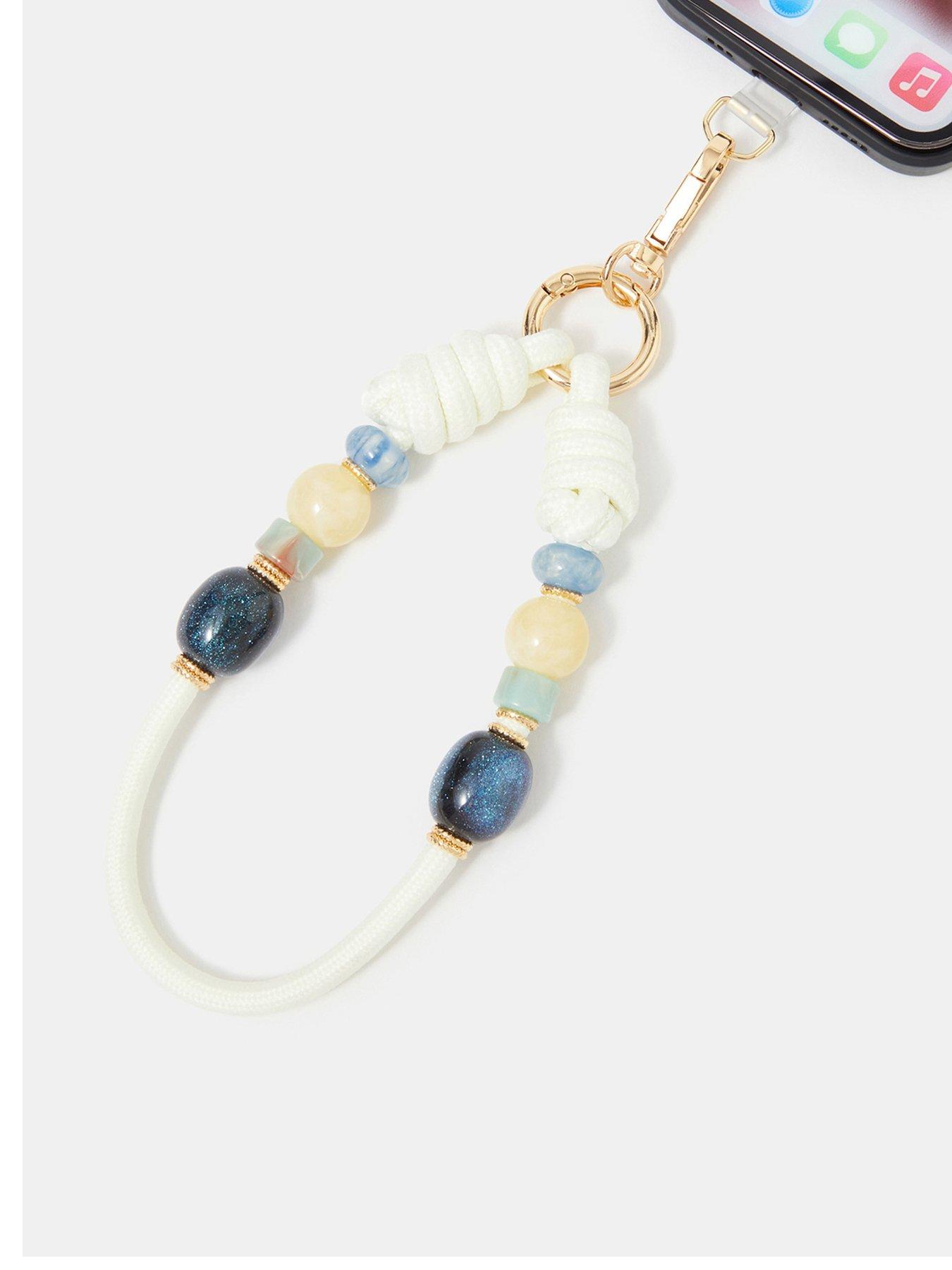 Accessorize Bead Cord Wrist Phone Strap