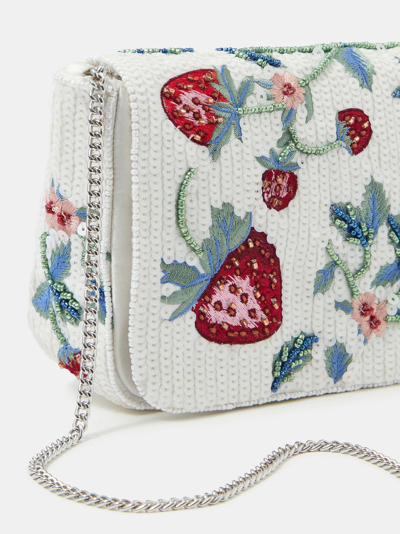 Image 5 of 5 of Accessorize Beaded Strawberry Crossbody Bag