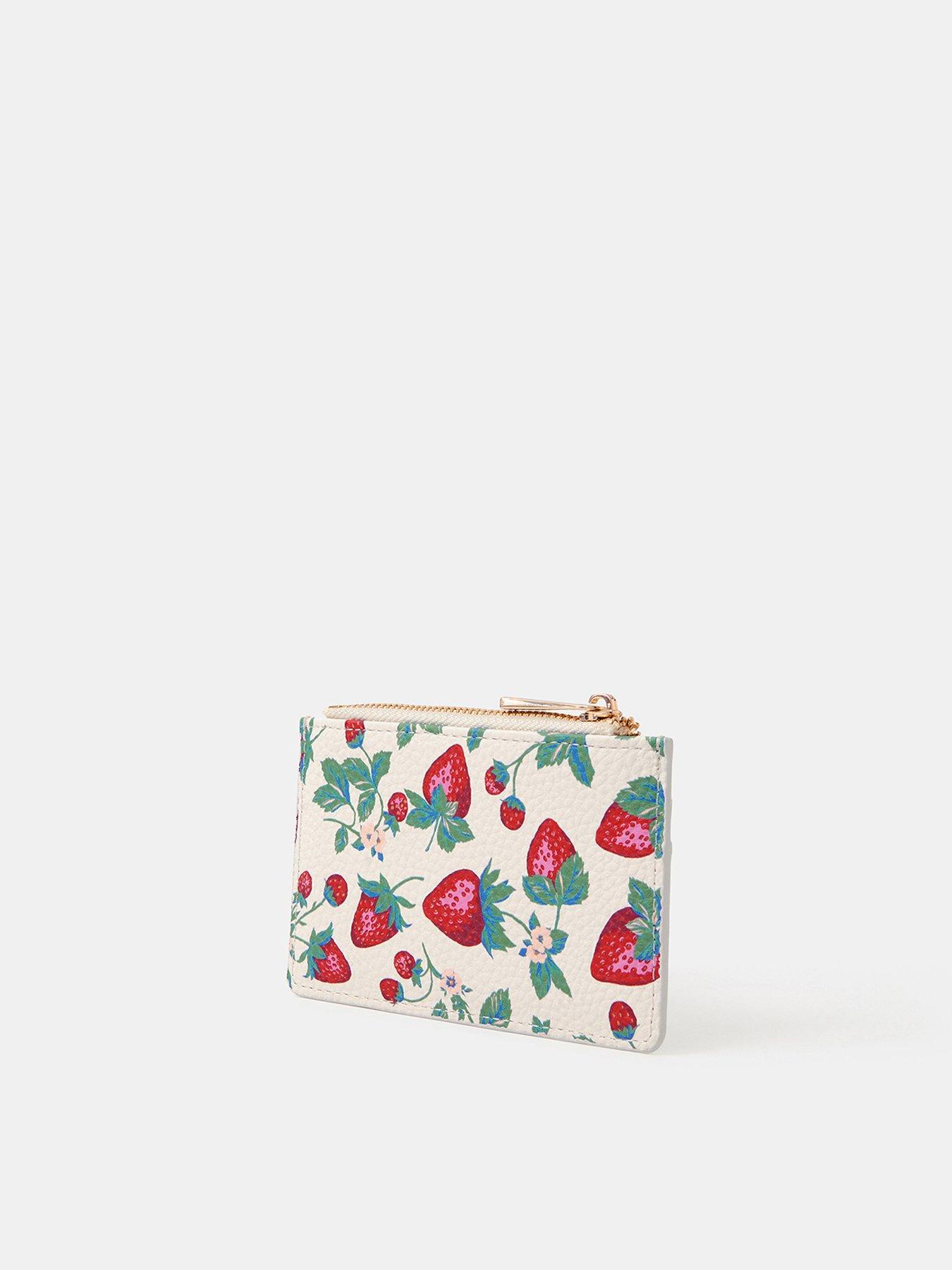 Image 2 of 3 of Accessorize Strawberry Print Card Holder