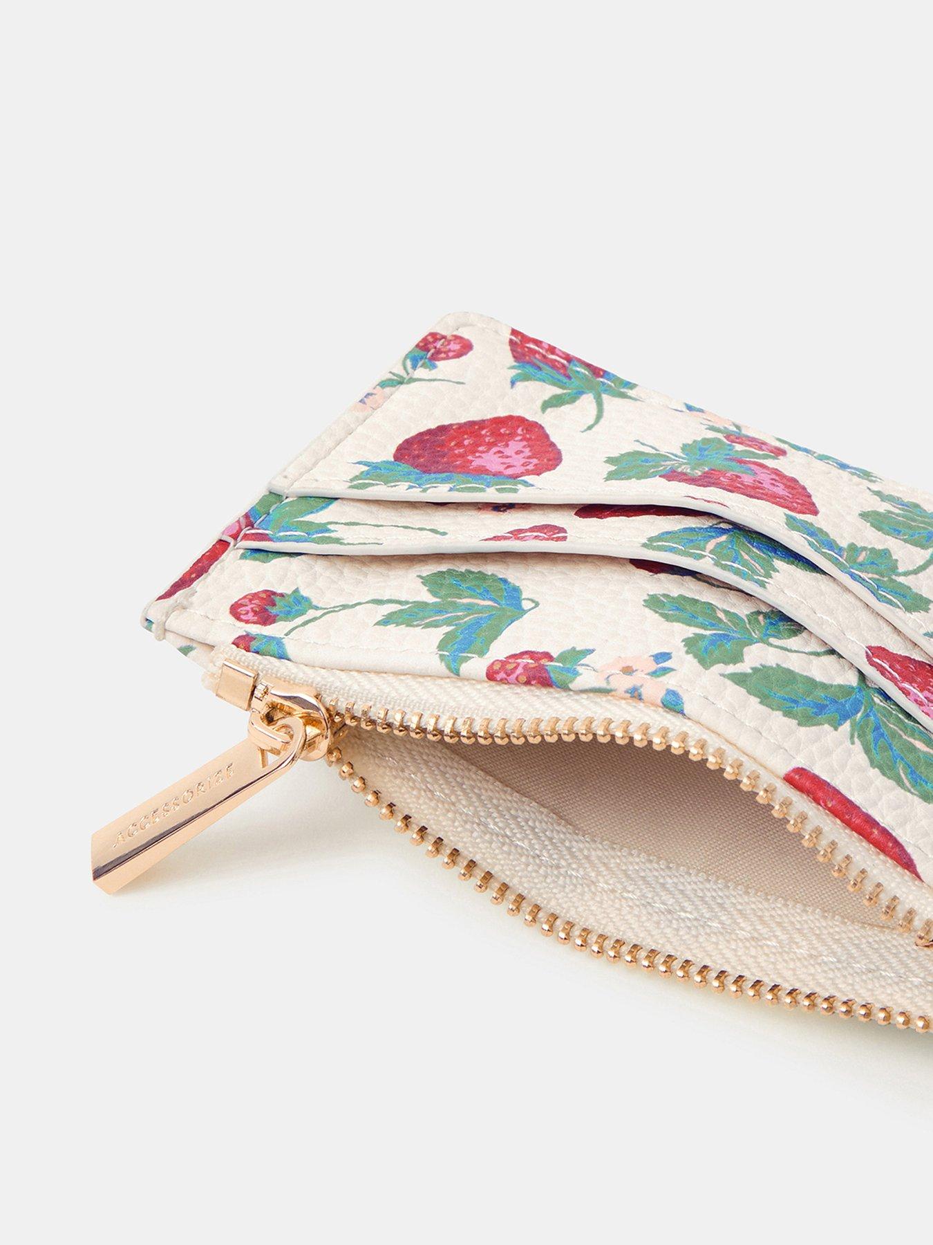 Image 3 of 3 of Accessorize Strawberry Print Card Holder