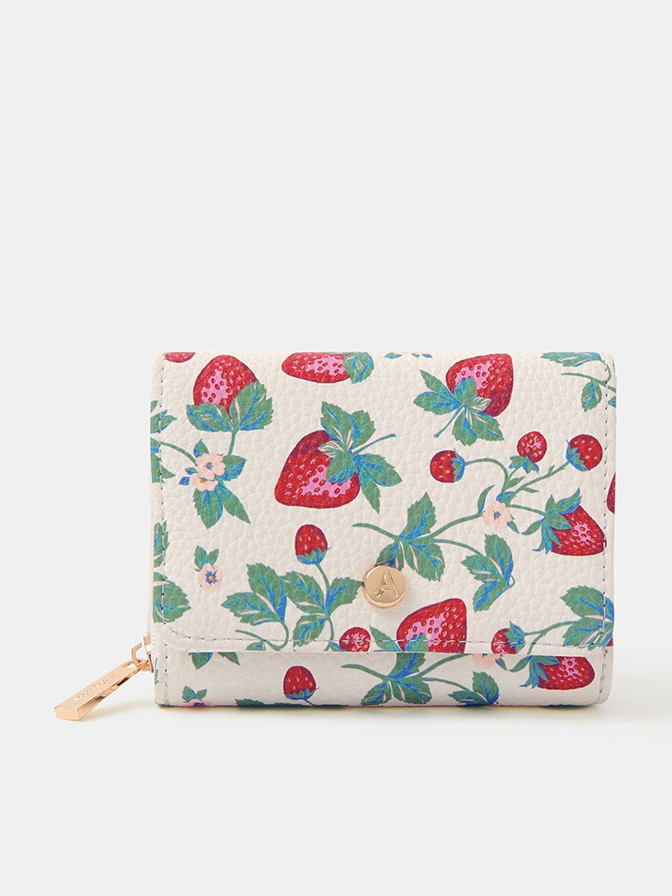 accessorize-strawberry-print-tri-fold-pursefront