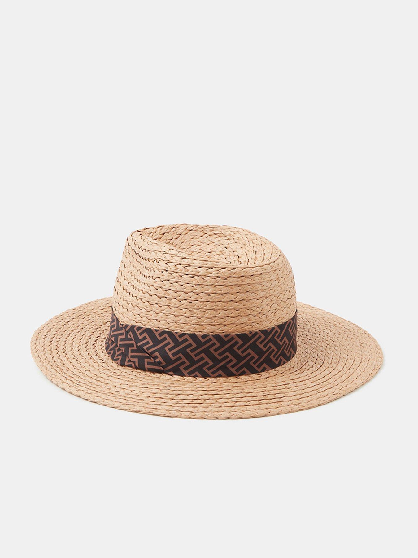 Image 3 of 4 of Accessorize Straw Fedora Hat