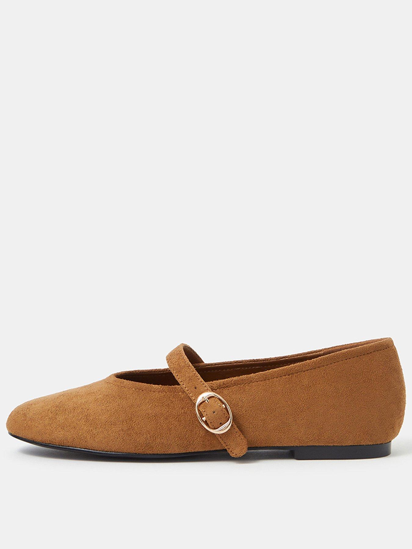 Accessorize Faux Suede Mary Jane Ballet Flats